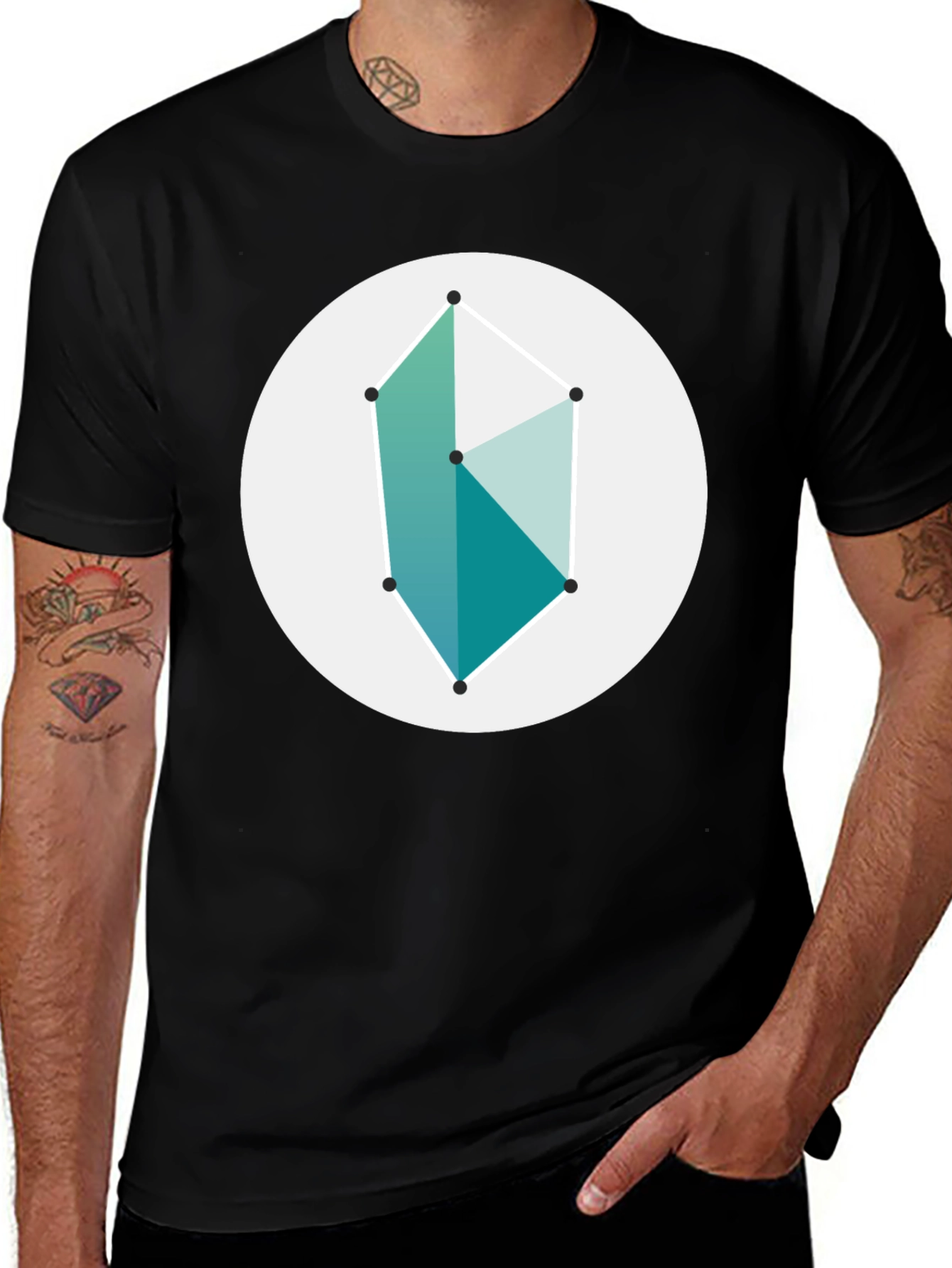 Variant 28 of Geometric Graphic Tee - Stylish Minimalist Design