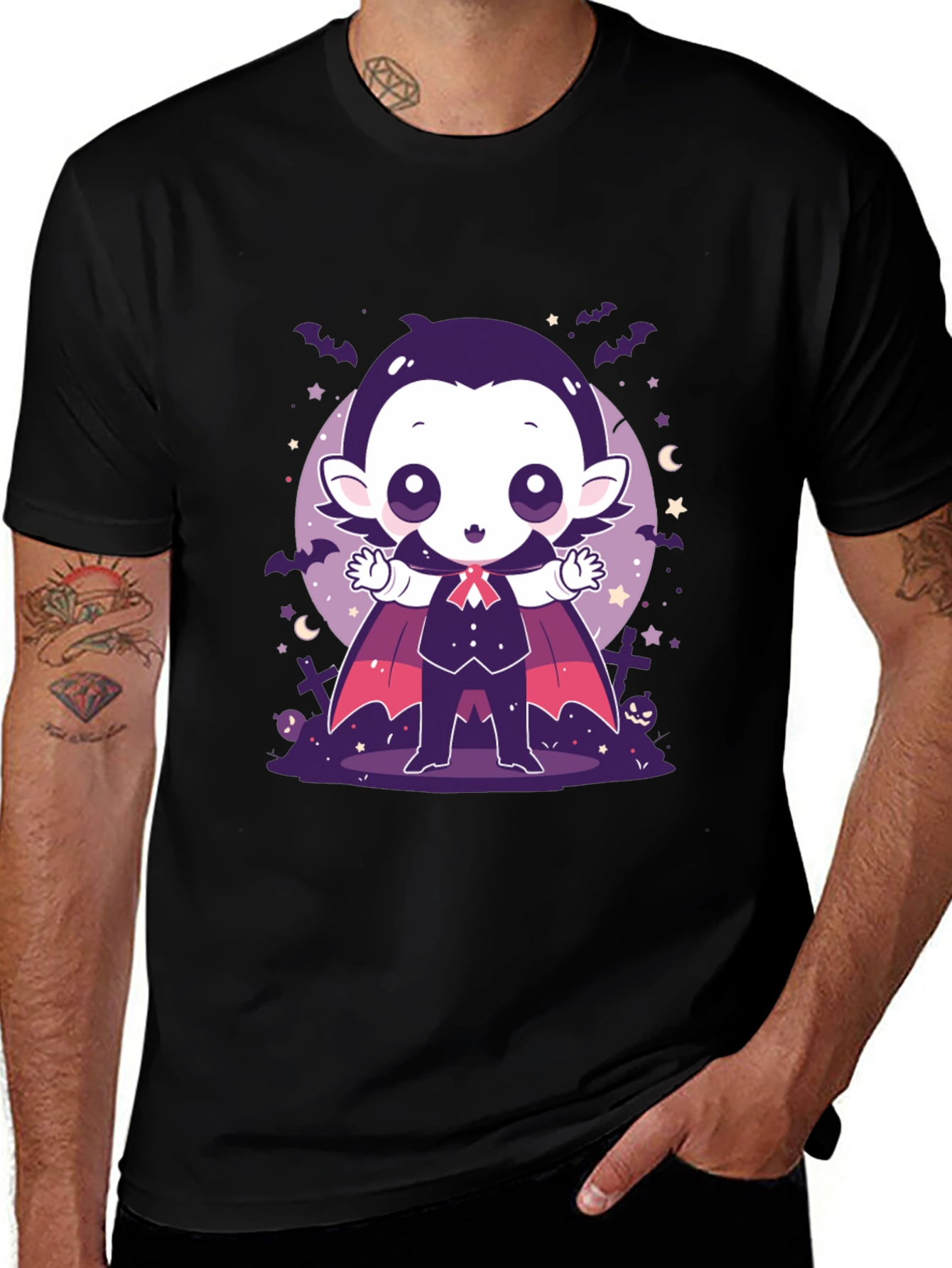 Variant 30 of Cute Vampire Graphic Tee - Halloween T-Shirt
