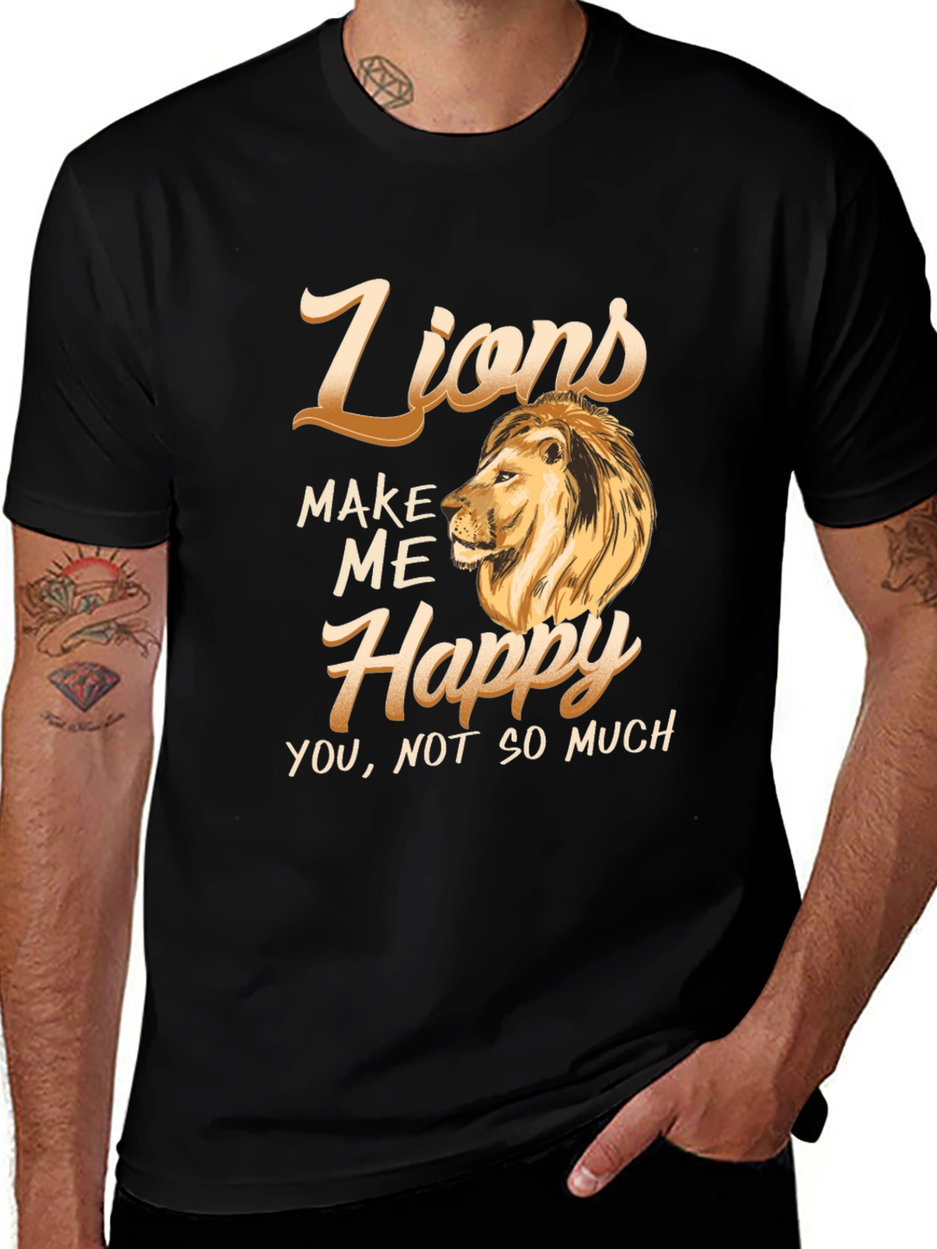 Variant 27 of Lions Make Me Happy Graphic Tee