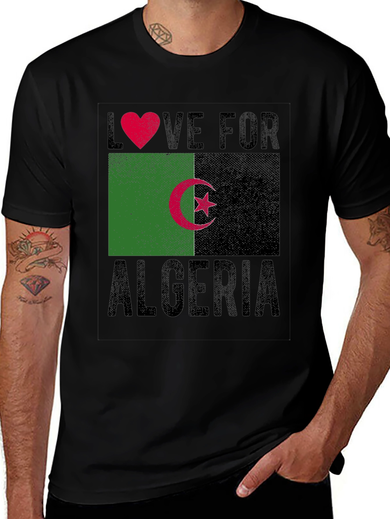 Love for Algeria Flag T-Shirt