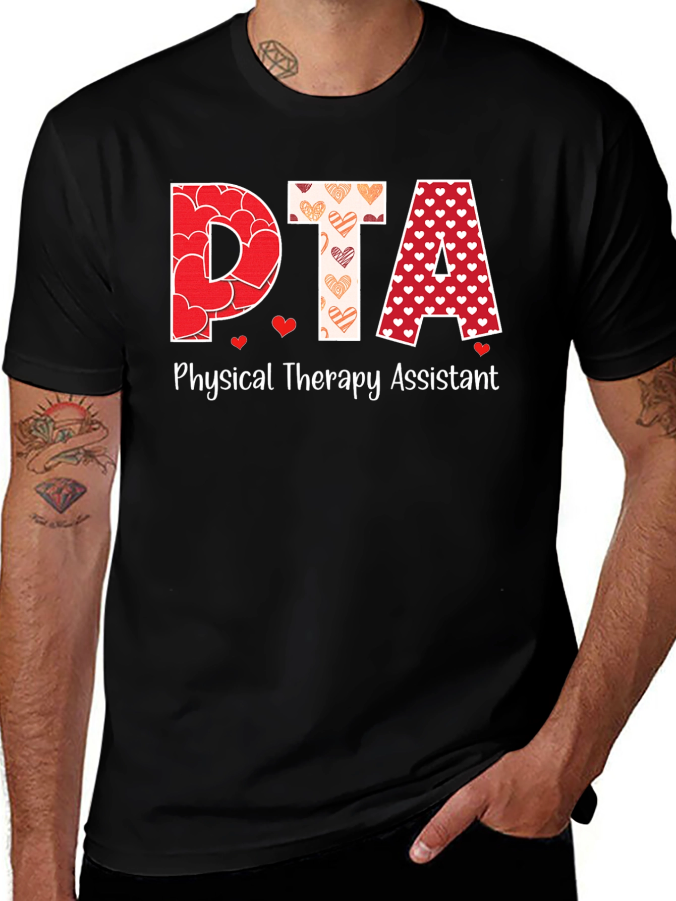 PTA Physical Therapy Assistant Heart T-Shirt