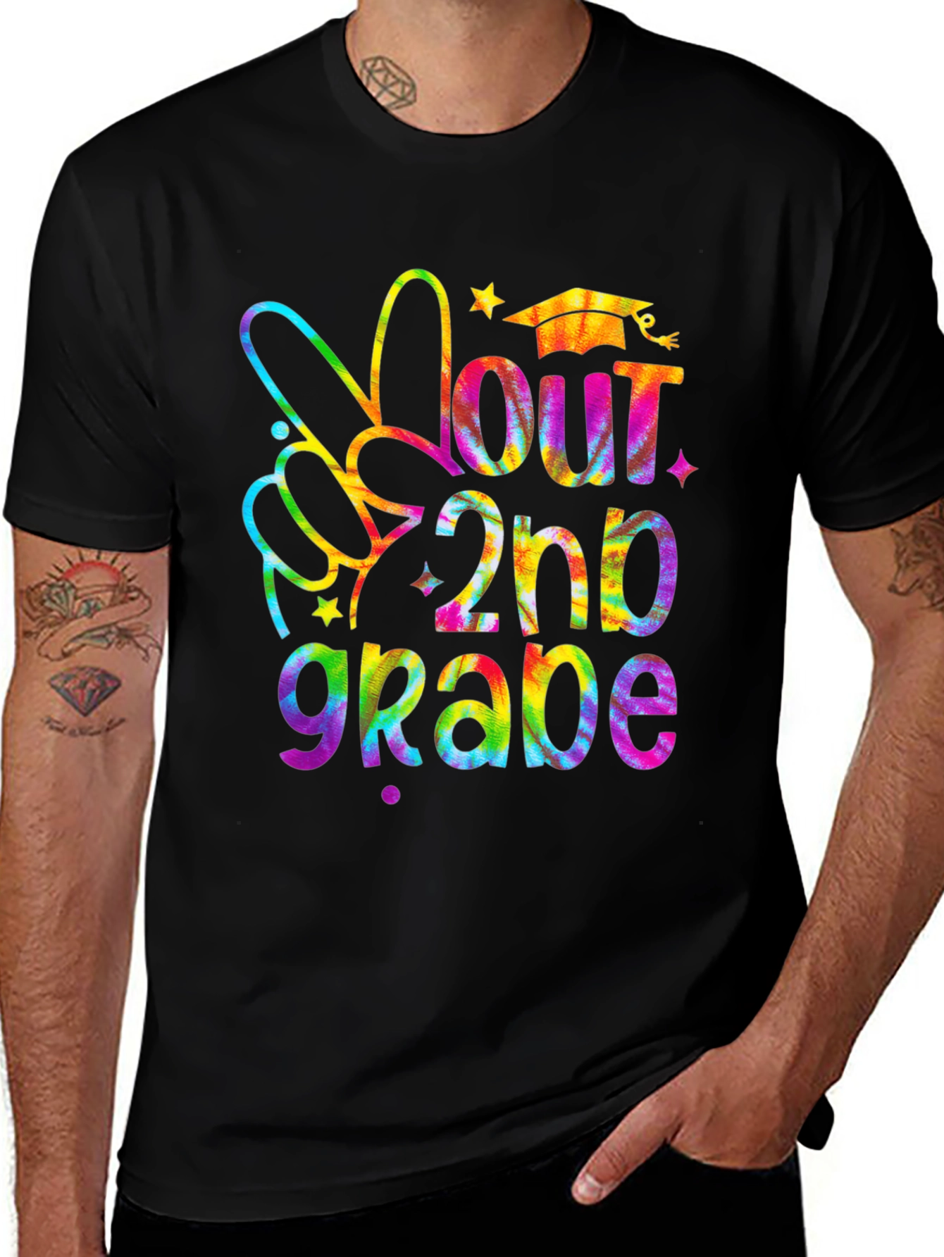 Variant 28 of Peace Out 2nd Grade Tie-Dye Graduation T-Shirt