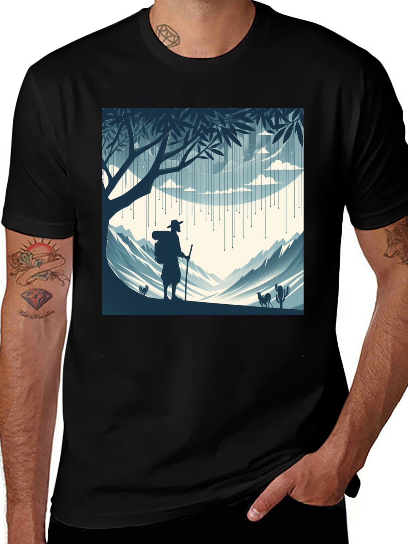 Variant 21 of Nature Hiker Graphic Tee - Black