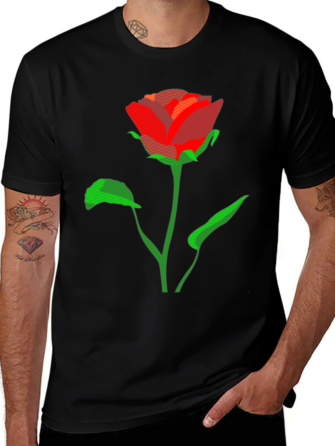 Variant 24 of Rose Graphic Tee - Men's Short Sleeve