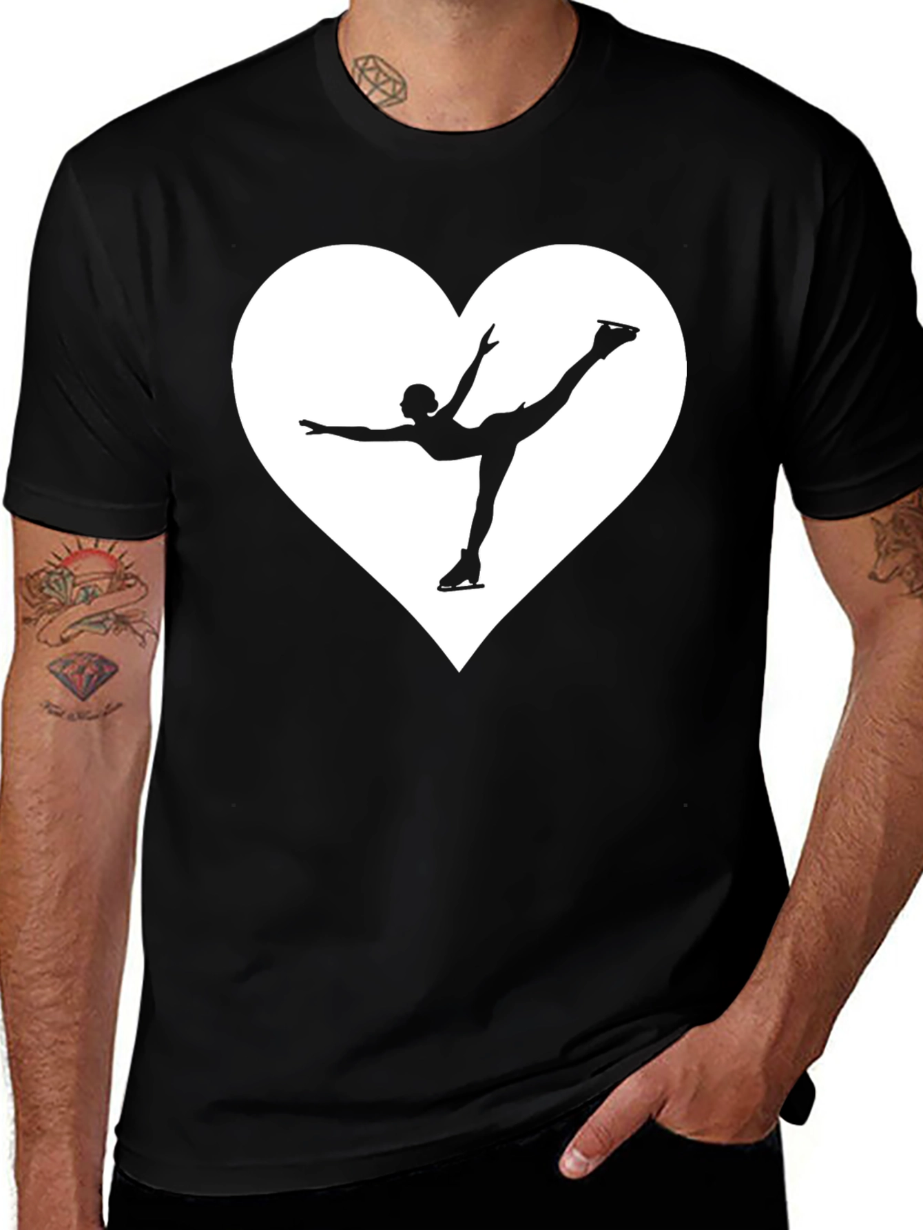 Ice Skating Heart T-Shirt - Graphic Tee