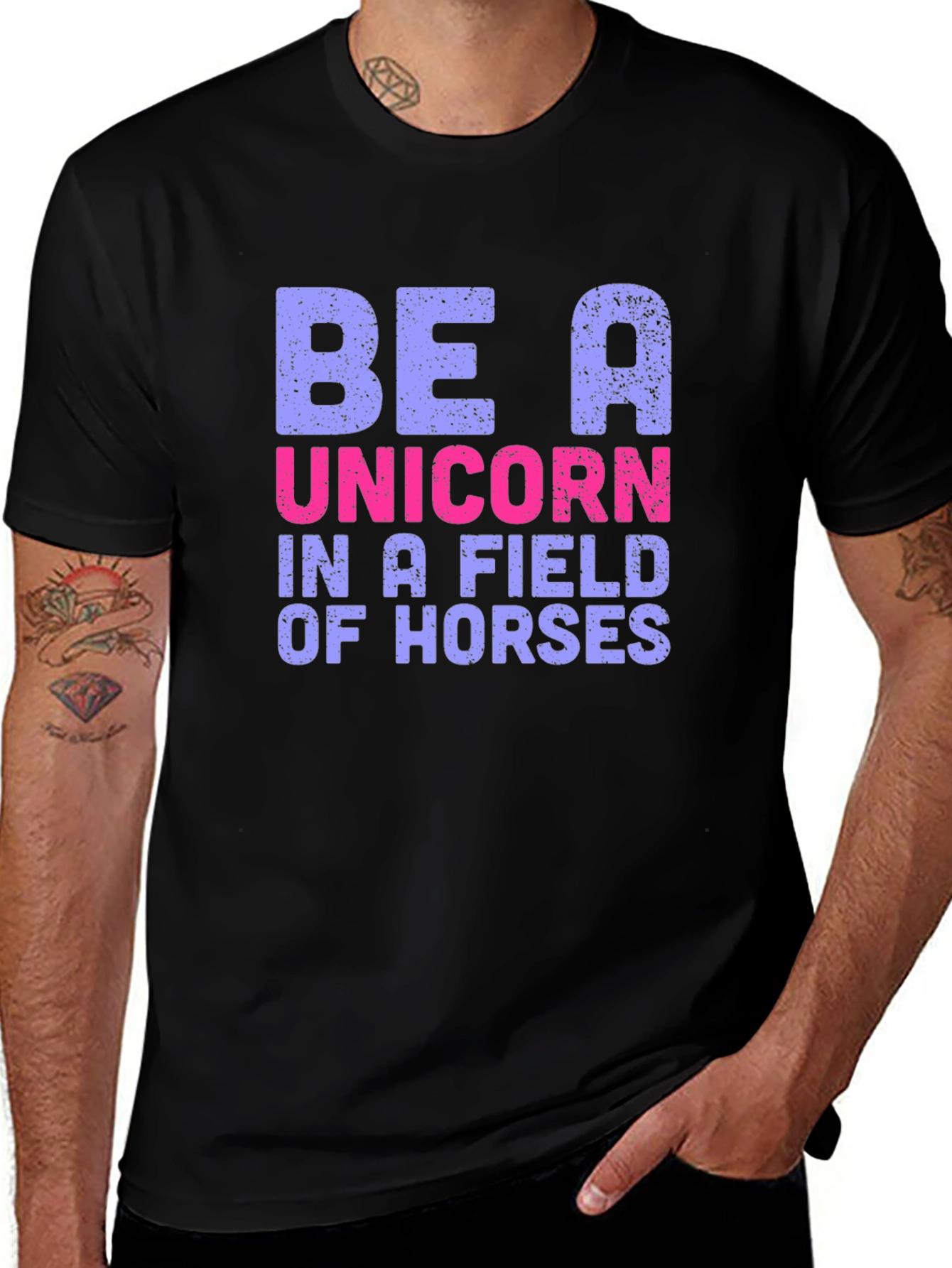 Variant 3 of Be A Unicorn T-Shirt - Novelty Graphic Tee