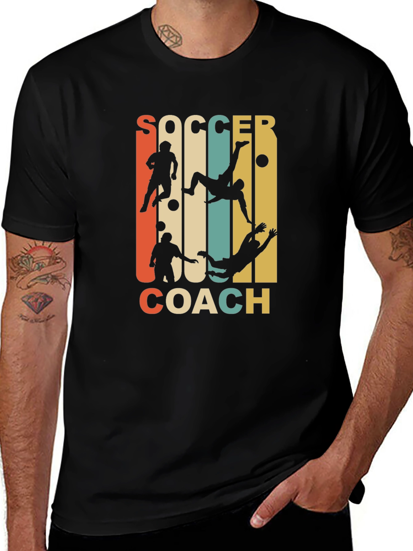 Variant 12 of Soccer Coach Graphic Tee - Retro Style