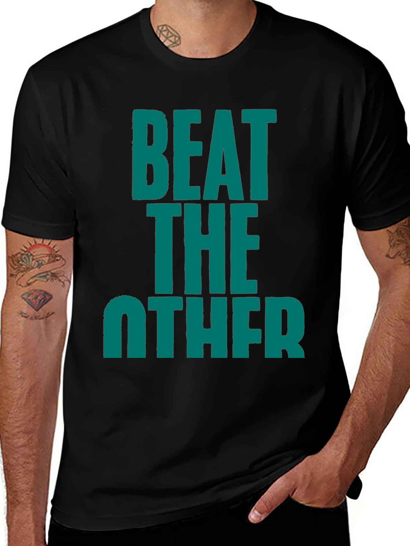 Variant 11 of Beat The Other T-Shirt - Black Graphic Tee