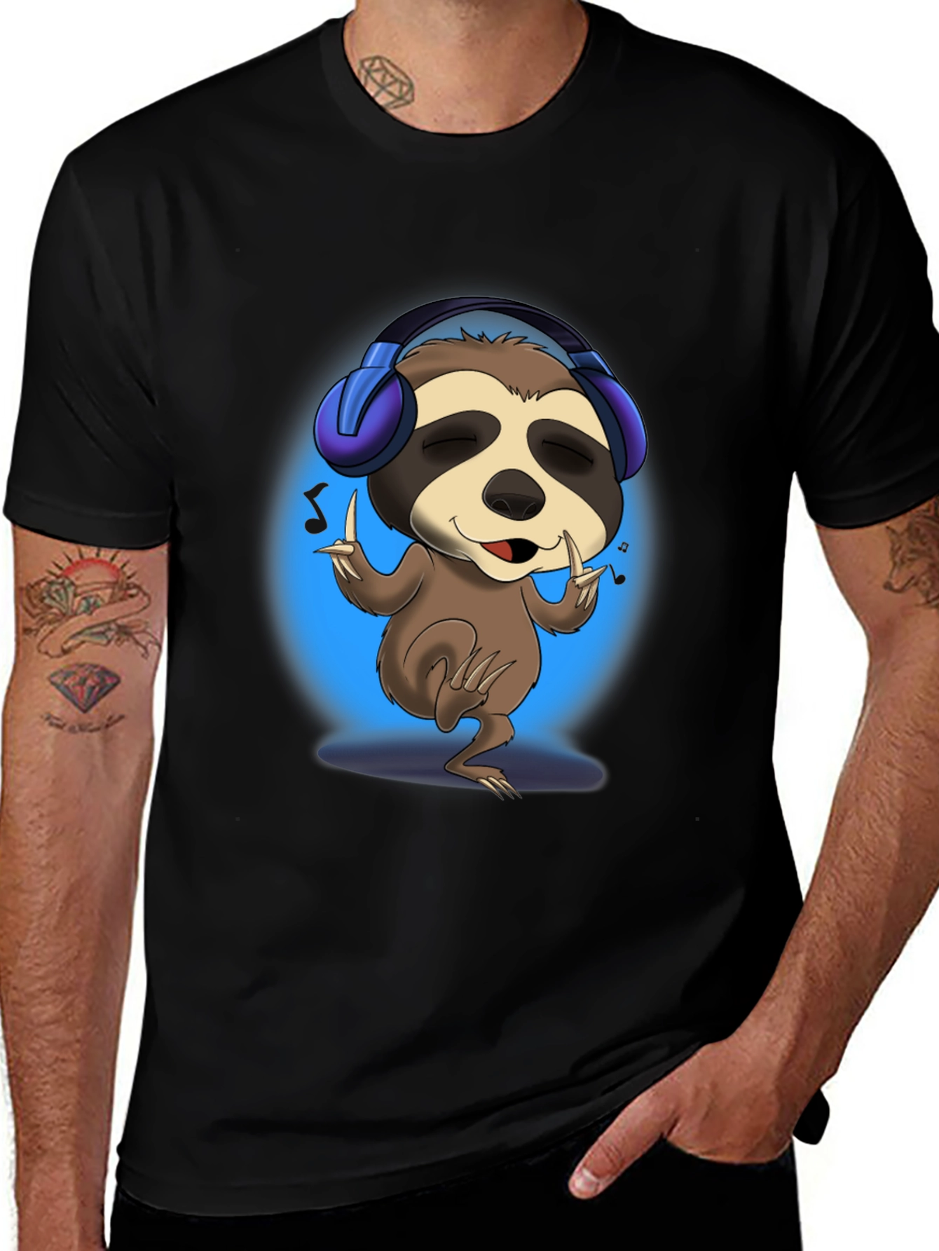 Variant 13 of Sloth DJ Graphic Tee - Cool & Comfy T-Shirt