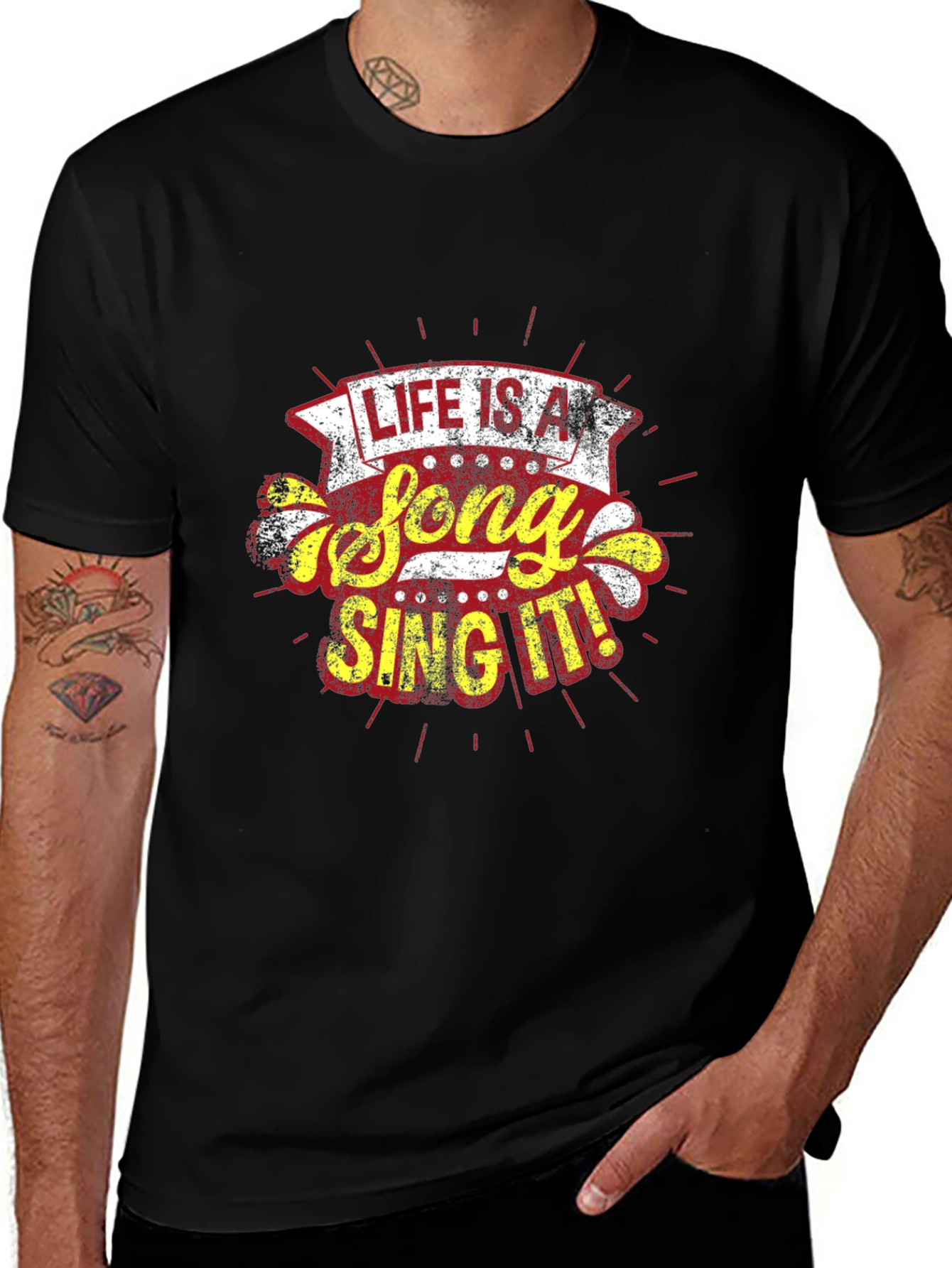 Variant 26 of Life is a Song Sing it T-Shirt - Black