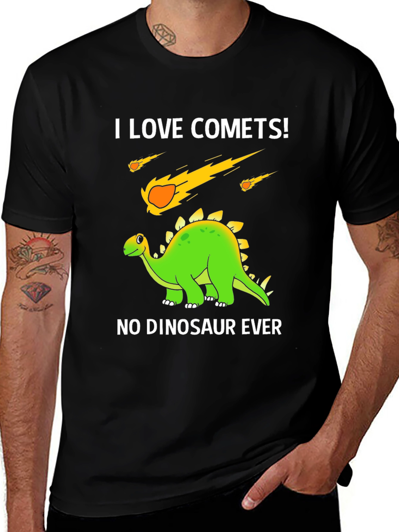 Variant 24 of I Love Comets! Funny Dinosaur T-Shirt