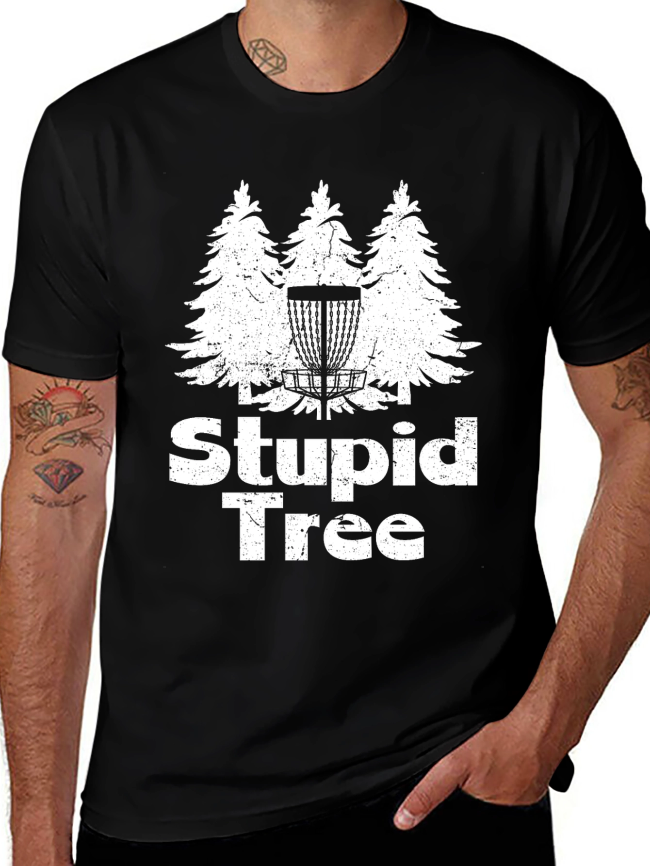 Variant 4 of Stupid Tree Disc Golf T-Shirt