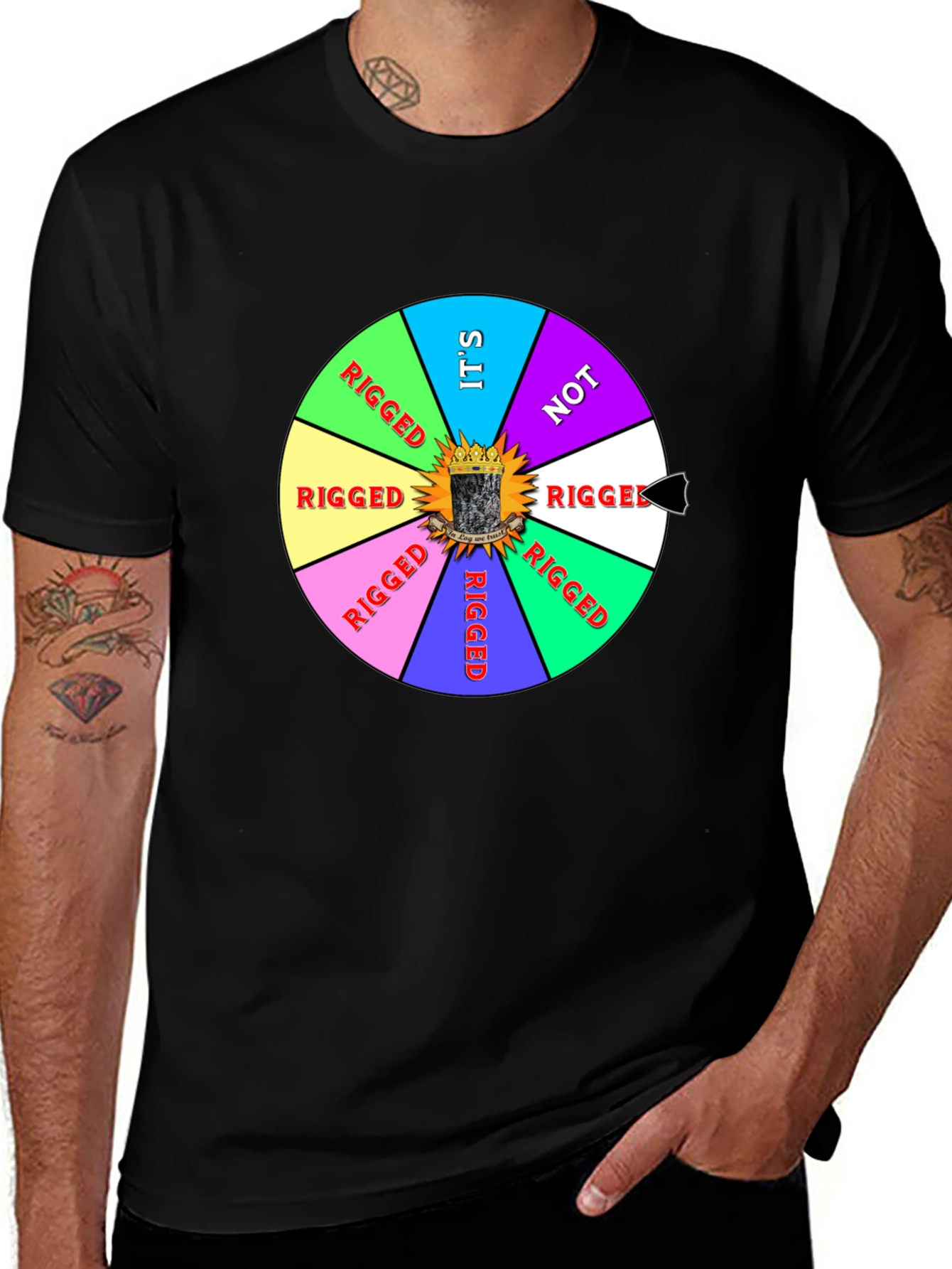 Variant 10 of Rigged? T-Shirt Novelty Humor Adult Unisex