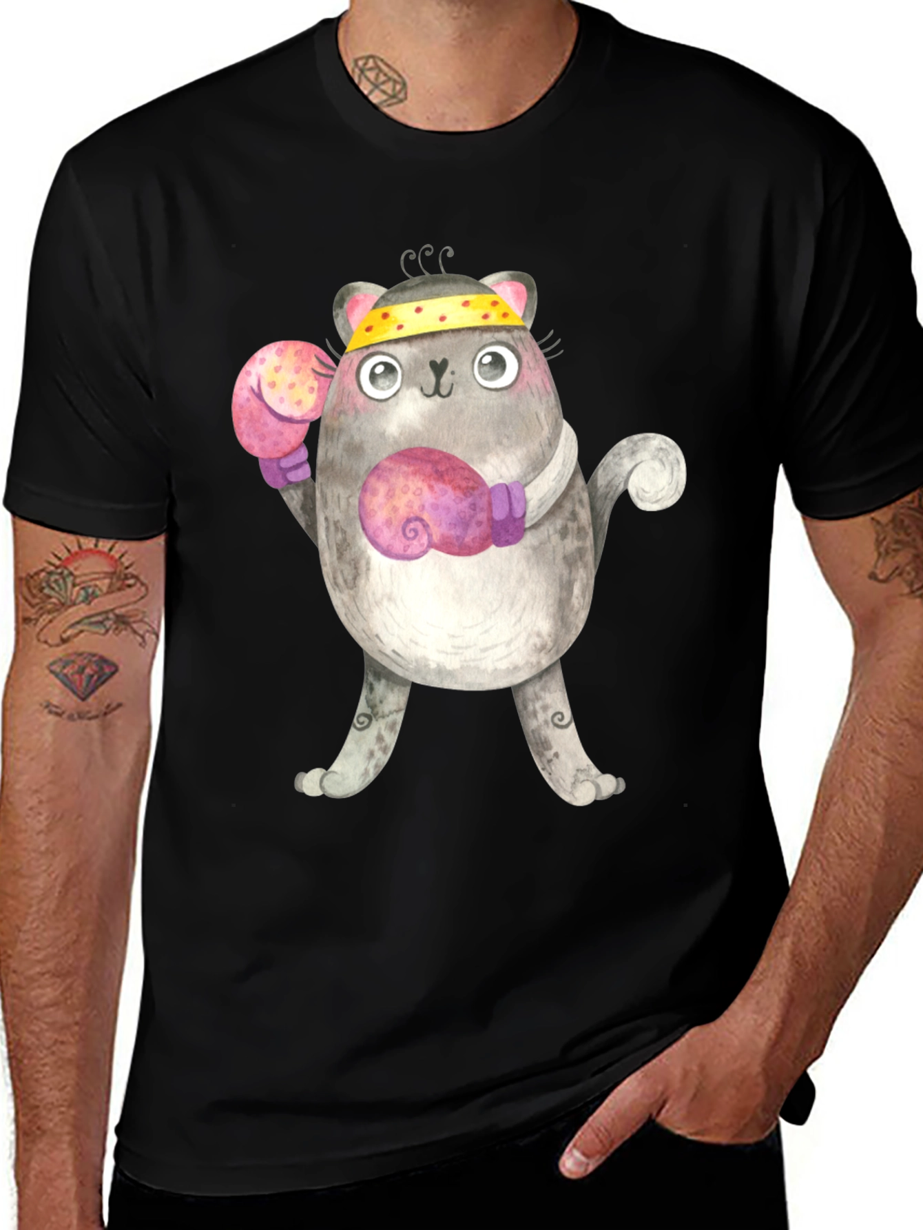 Variant 29 of Funny Boxing Cat T-Shirt