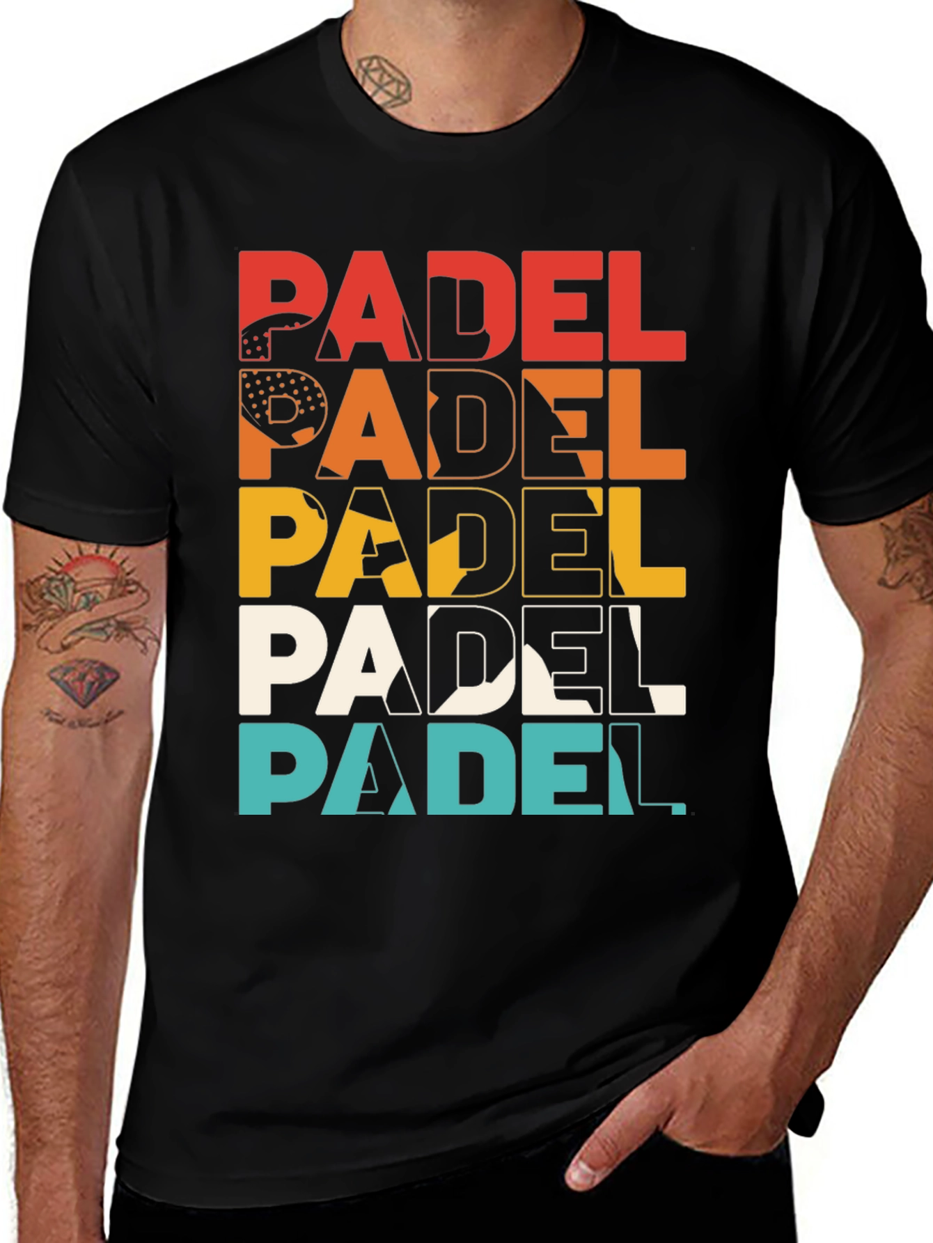 Variant 25 of Retro Padel T-Shirt - Vintage Style Tee