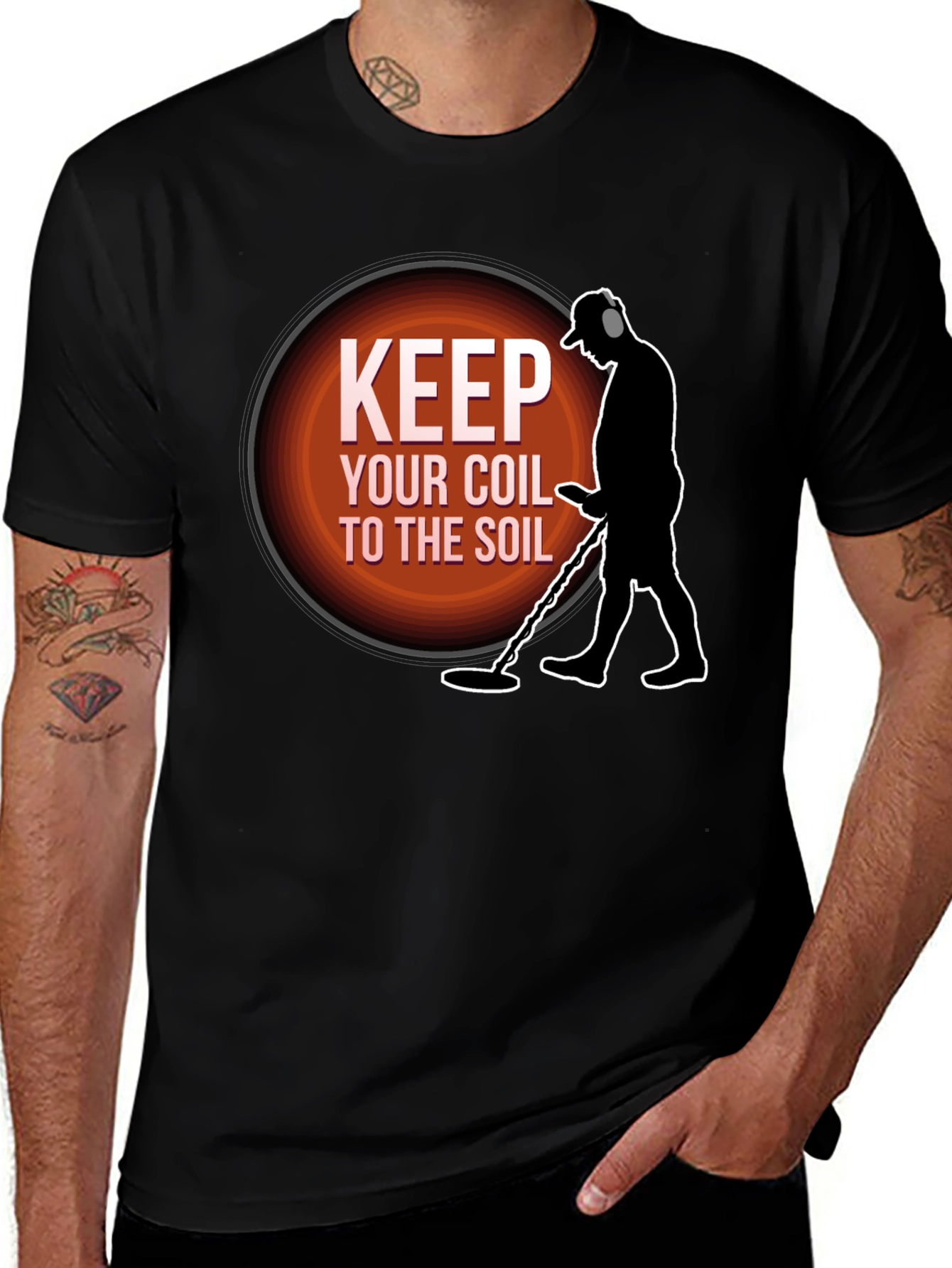Variant 26 of Keep Your Coil To The Soil Metal Detecting T-Shirt