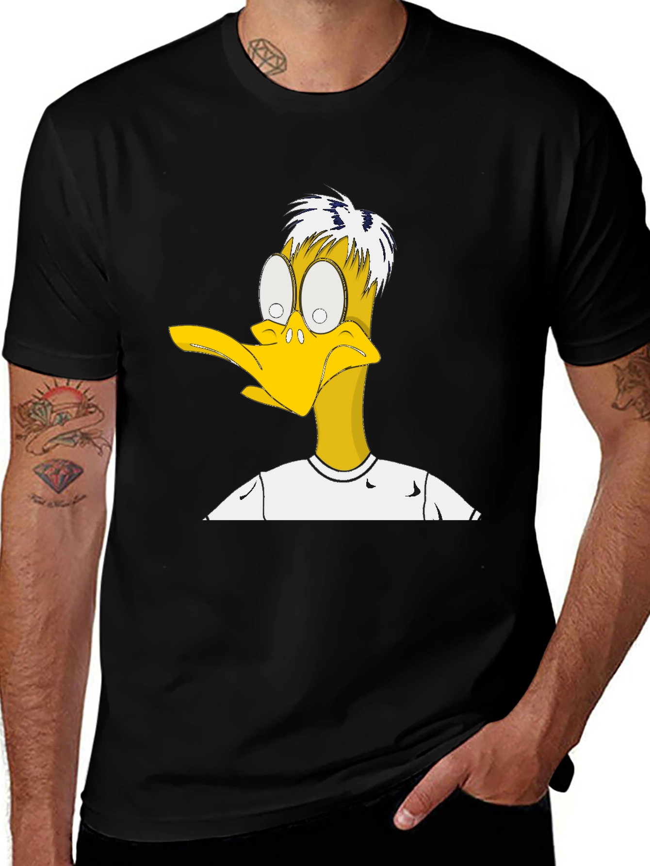 Variant 30 of Funny Cartoon Duck Graphic T-Shirt