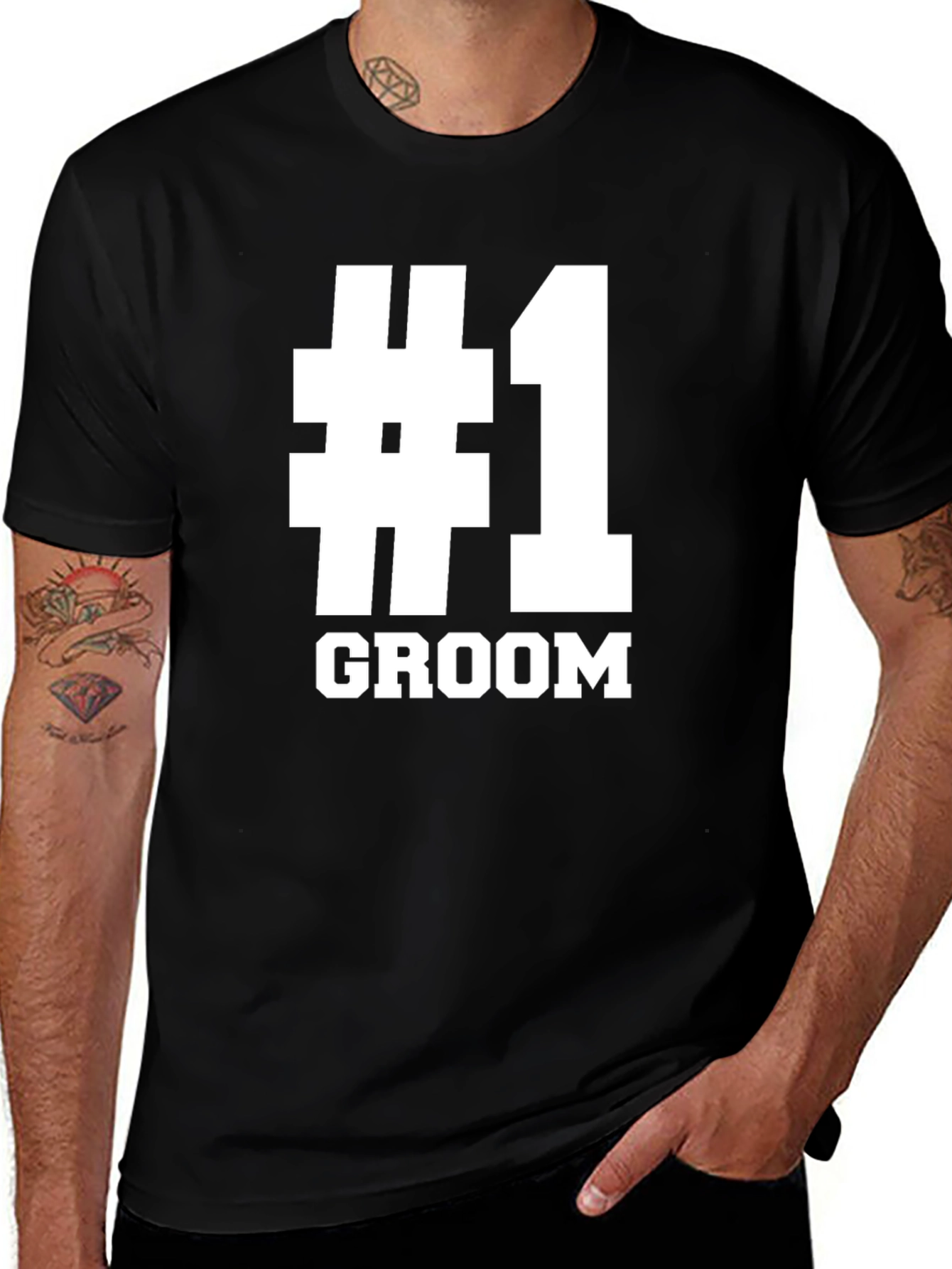 #1 Groom T-Shirt - Wedding Day Apparel