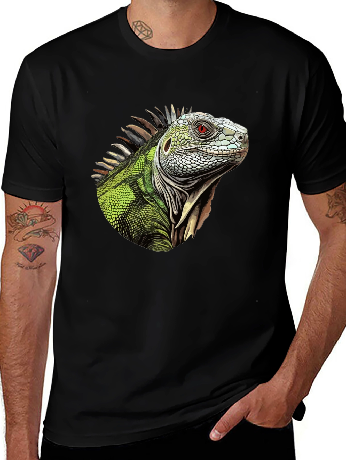 Variant 27 of Iguana Graphic Tee - Cool Reptile Design