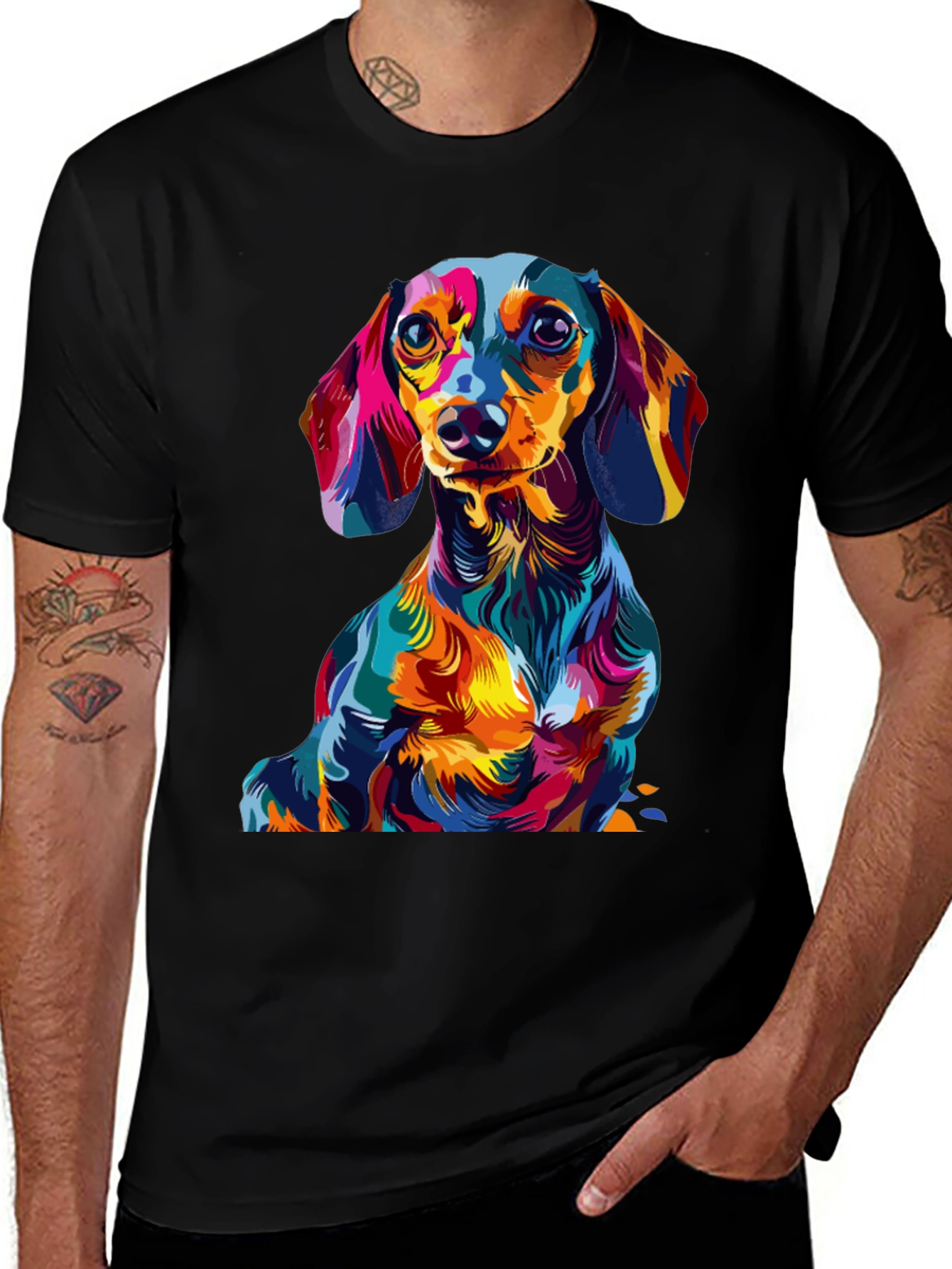 Variant 24 of Vibrant Dachshund Graphic Tee - Unique Dog Lover Gift