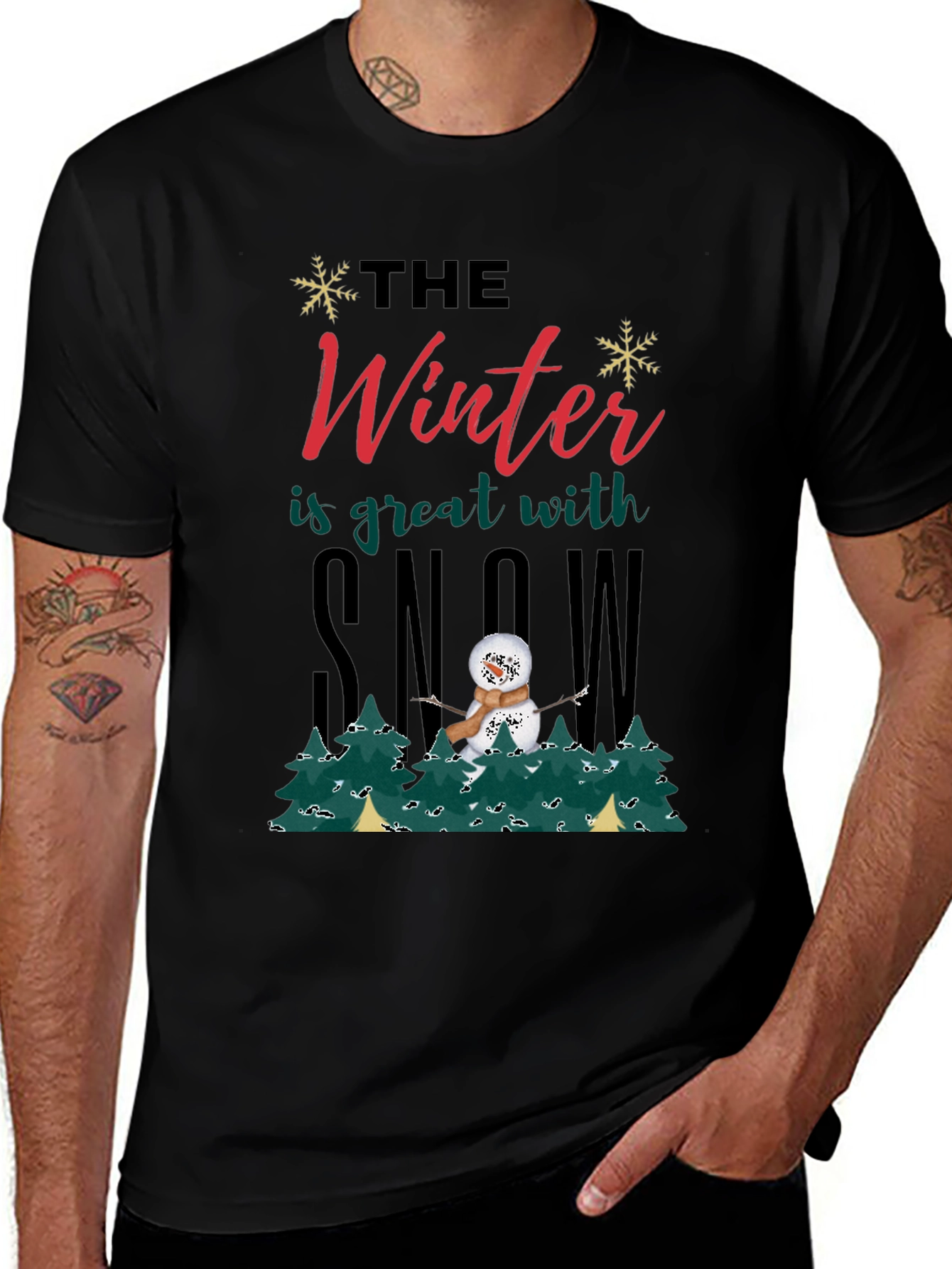 Variant 4 of Winter Snowman Graphic Tee