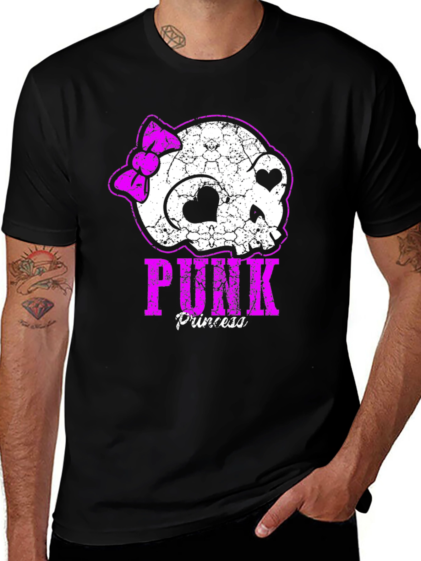 Punk Princess Skull Graphic T-Shirt
