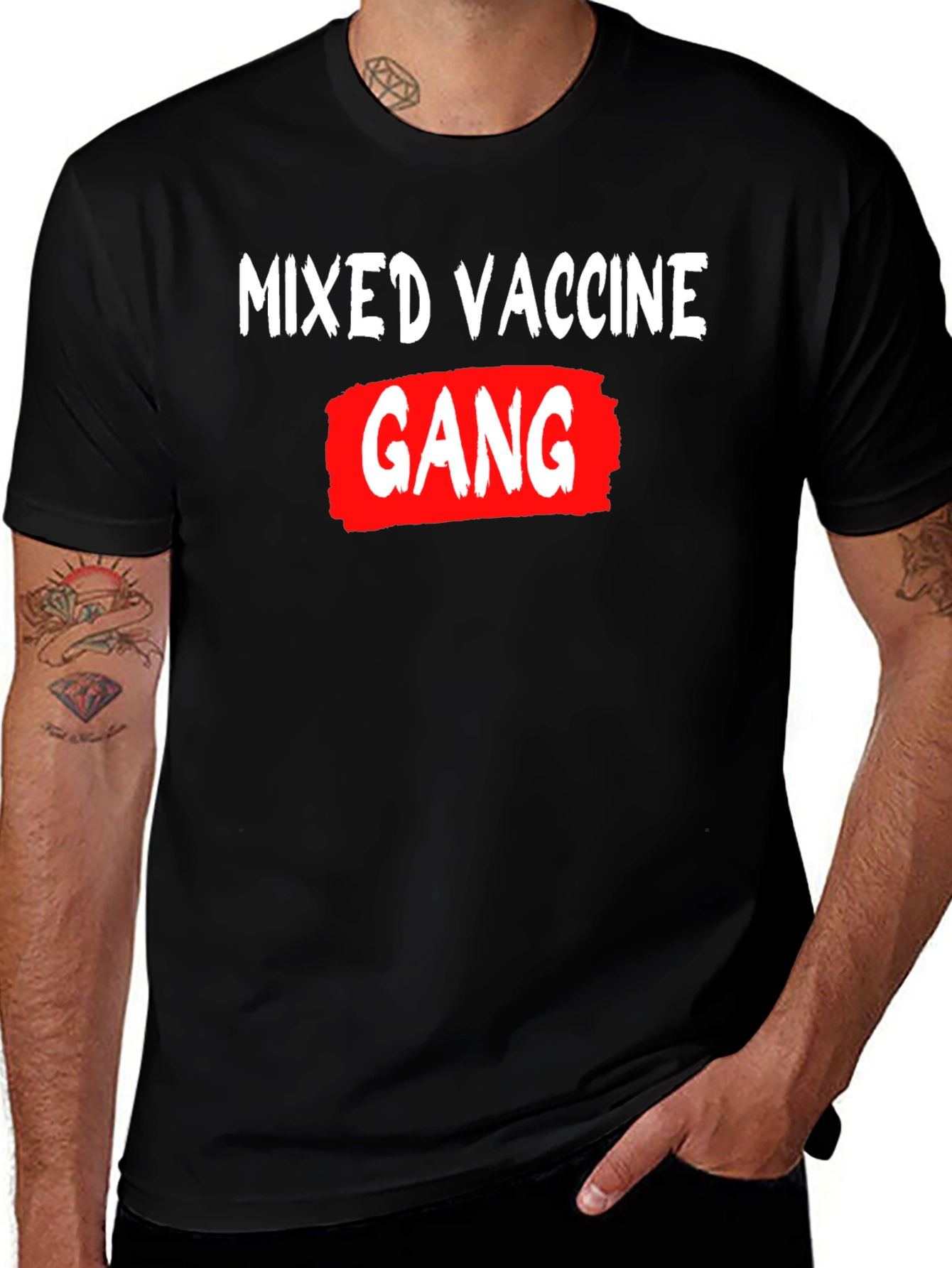 Variant 4 of Mixed Vaccine Gang Graphic T-Shirt