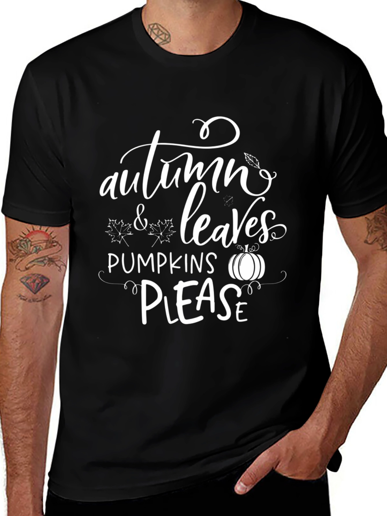Variant 17 of Autumn Leaves Pumpkins Please T-Shirt