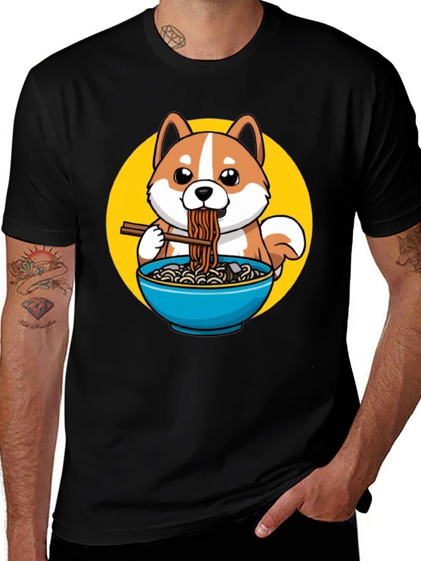 Shiba Inu Ramen T-Shirt - Cute Dog Graphic Tee