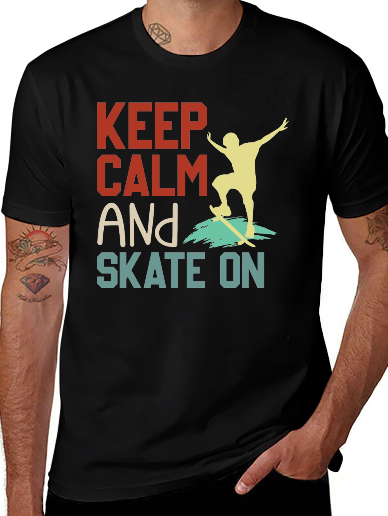 Variant 29 of Keep Calm and Skate On Graphic Tee