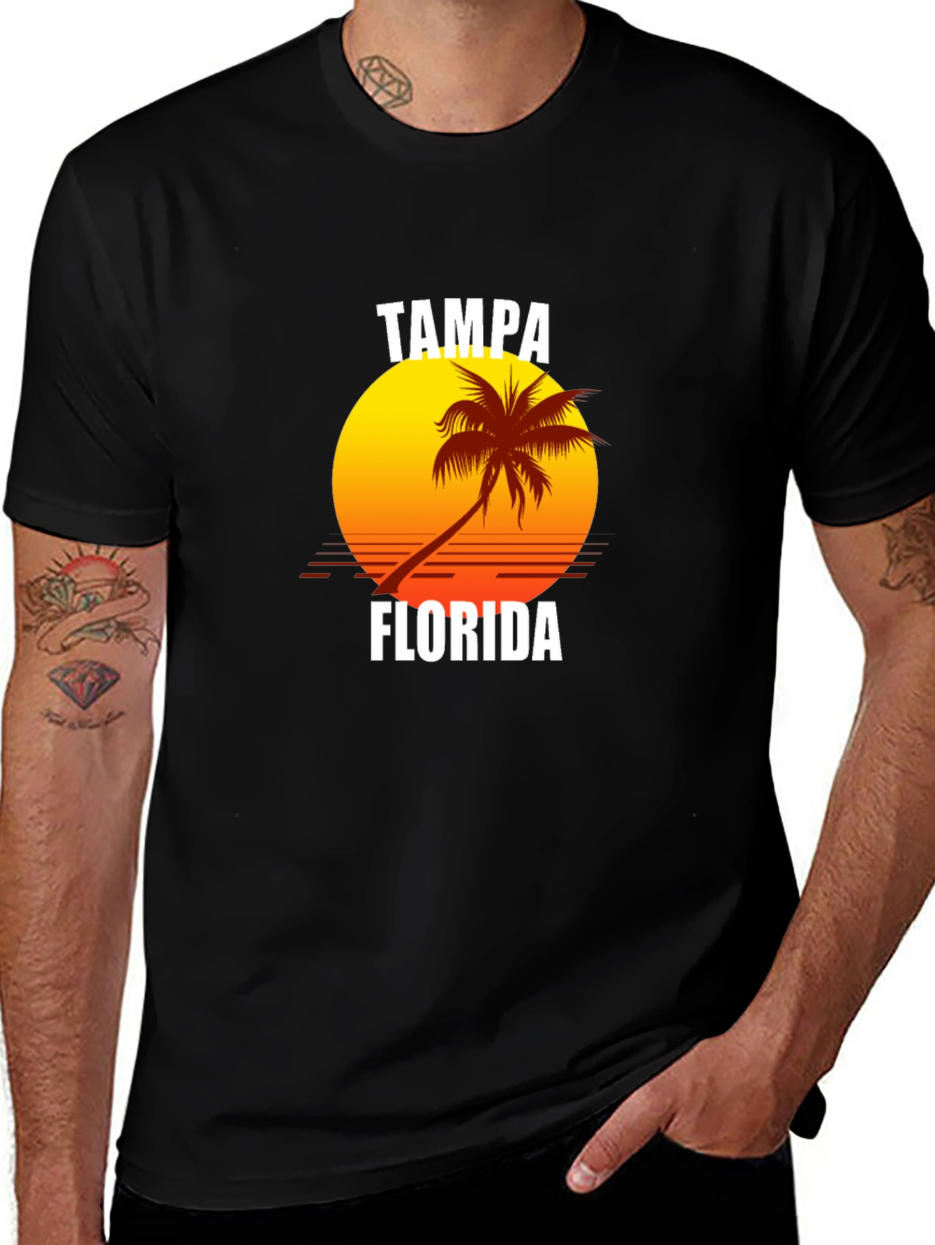 Tampa Florida Sunset Graphic T-Shirt