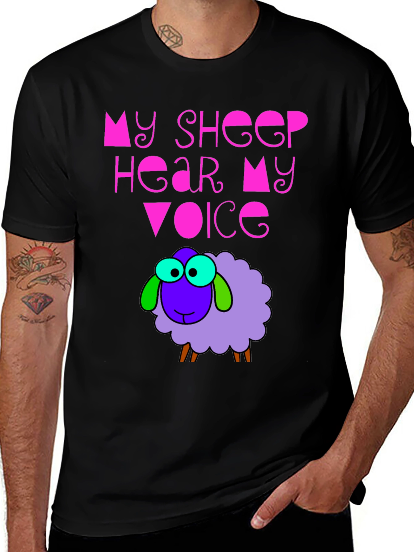 Variant 15 of My Sheep Hear My Voice Graphic Tee