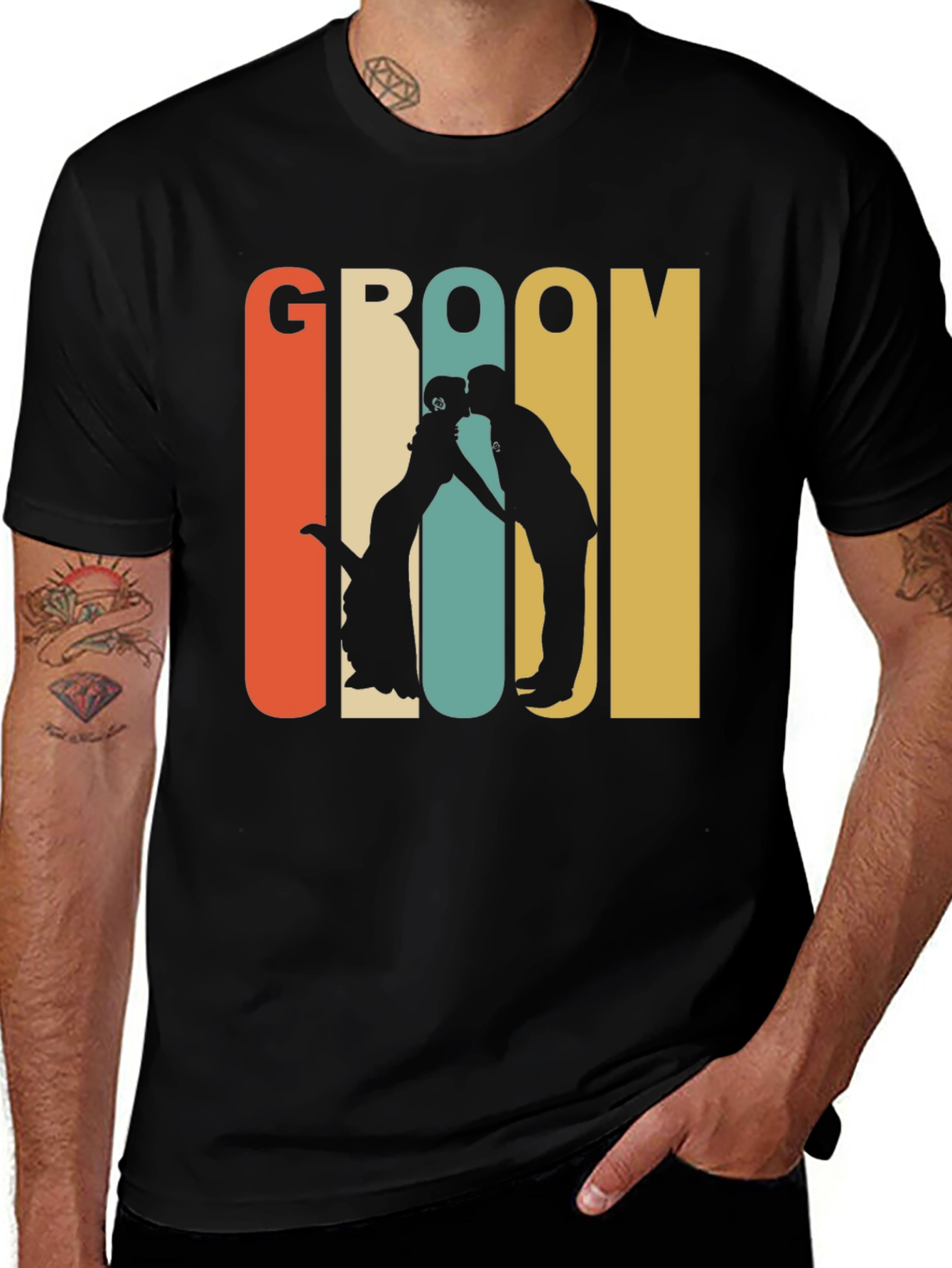 Variant 30 of Groom Retro T-Shirt Wedding Gift