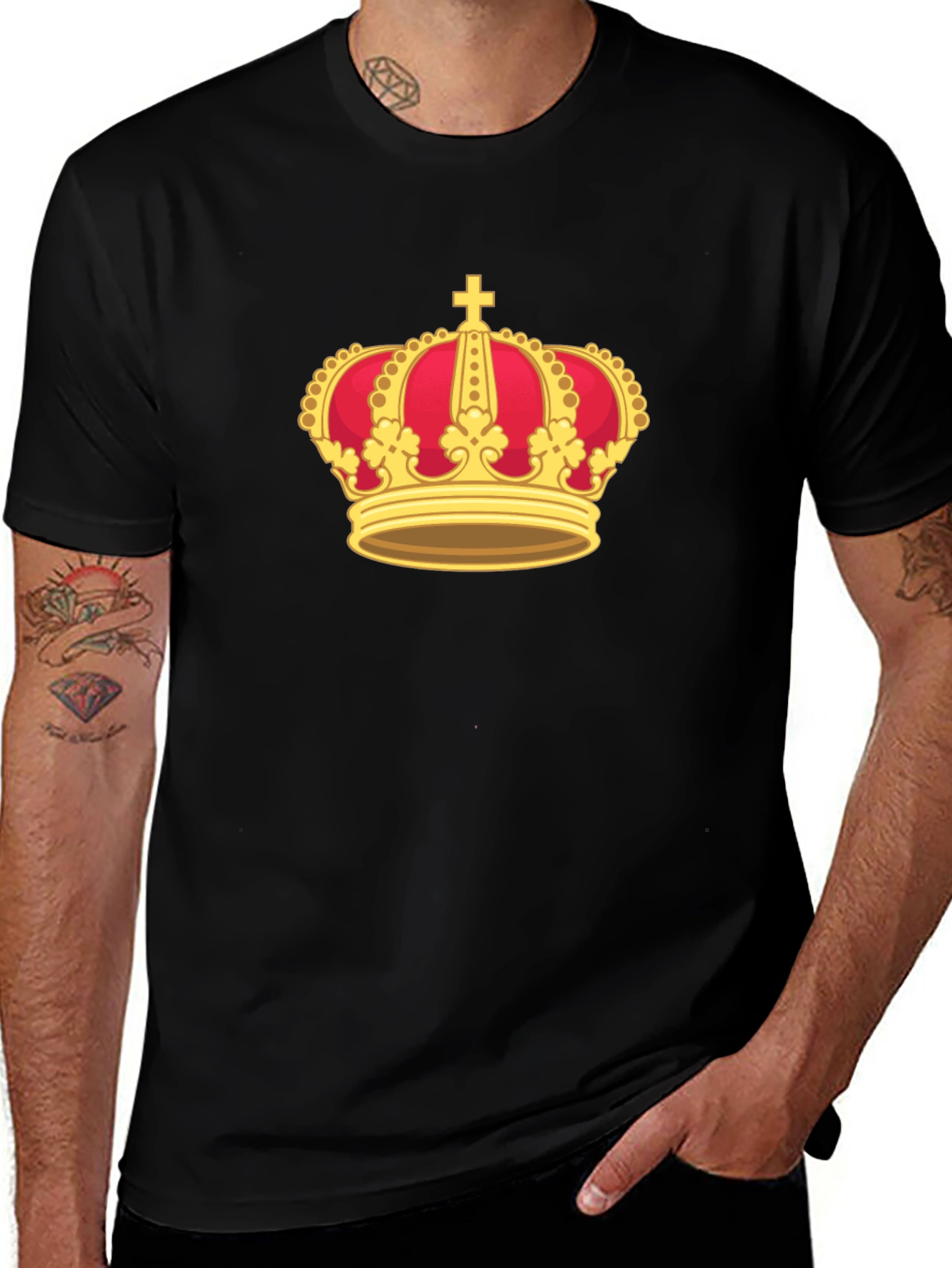 Variant 9 of Royal Crown Graphic Black Tee