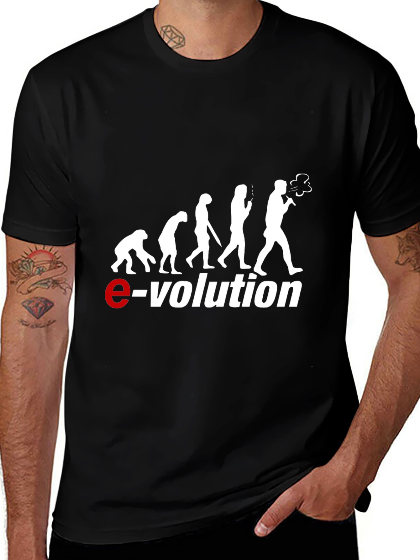 Variant 11 of Evolution Vaping Black T-Shirt