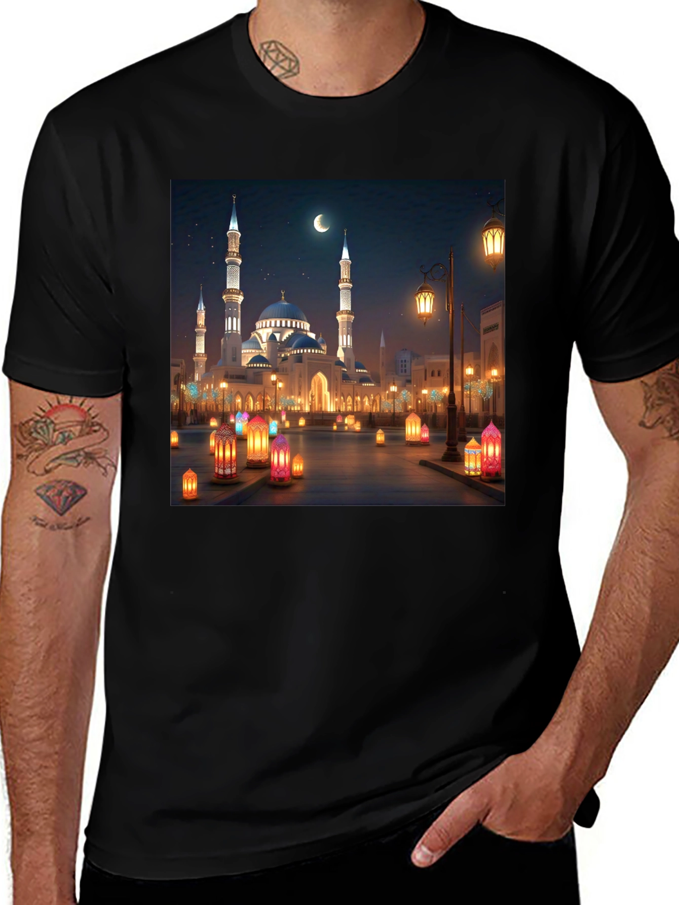 Mosque Lanterns Graphic Tee