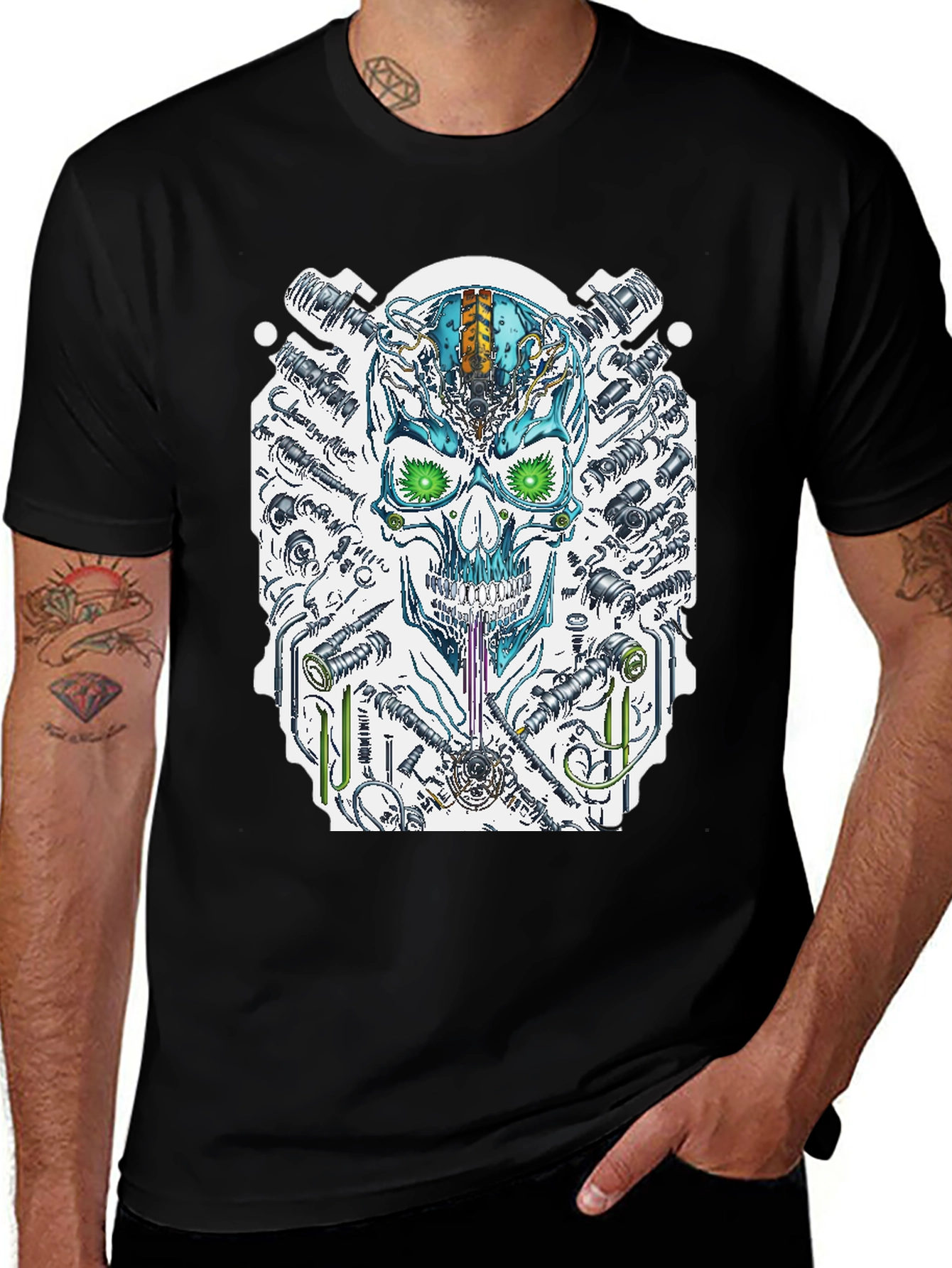 Variant 24 of Skull Engine T-Shirt - Unique Graphic Tee