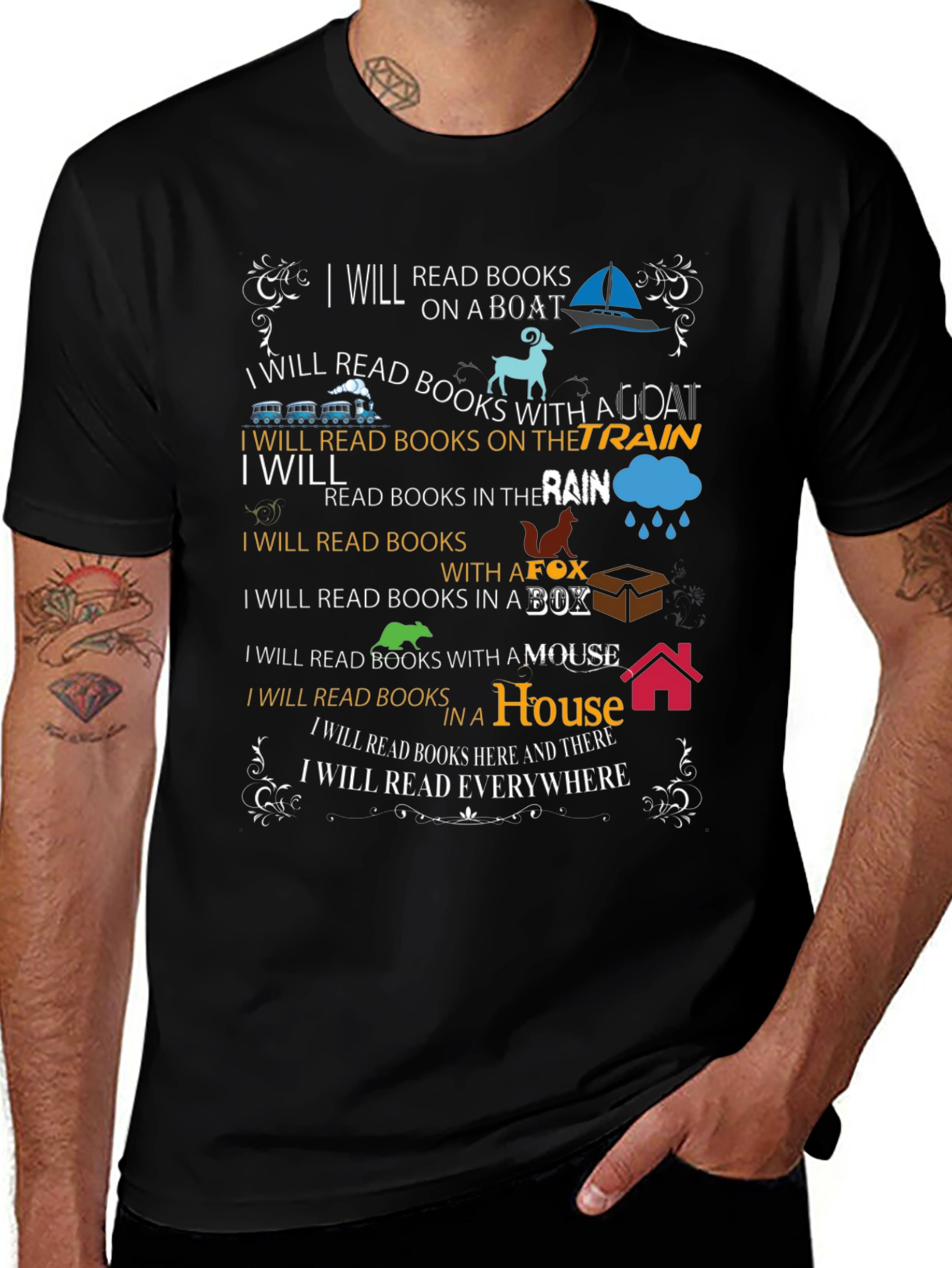 Variant 28 of Book Lover Graphic T-Shirt - Reading Adventures Tee