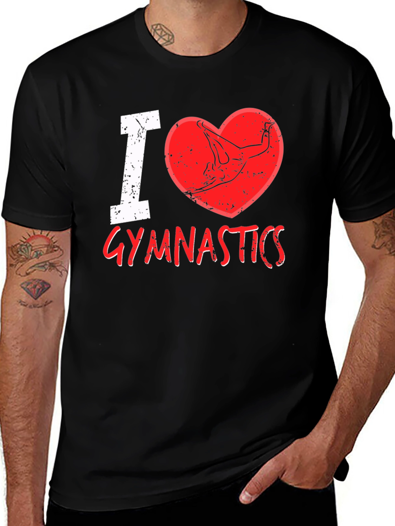 Variant 14 of I Heart Gymnastics Graphic T-Shirt