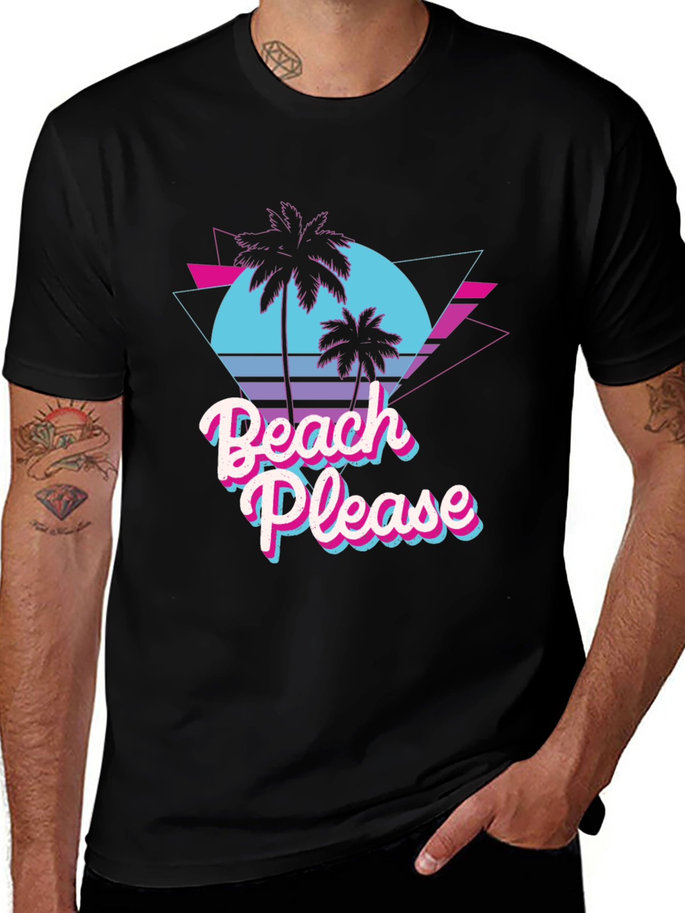 Variant 20 of Beach Please Retro Graphic T-Shirt