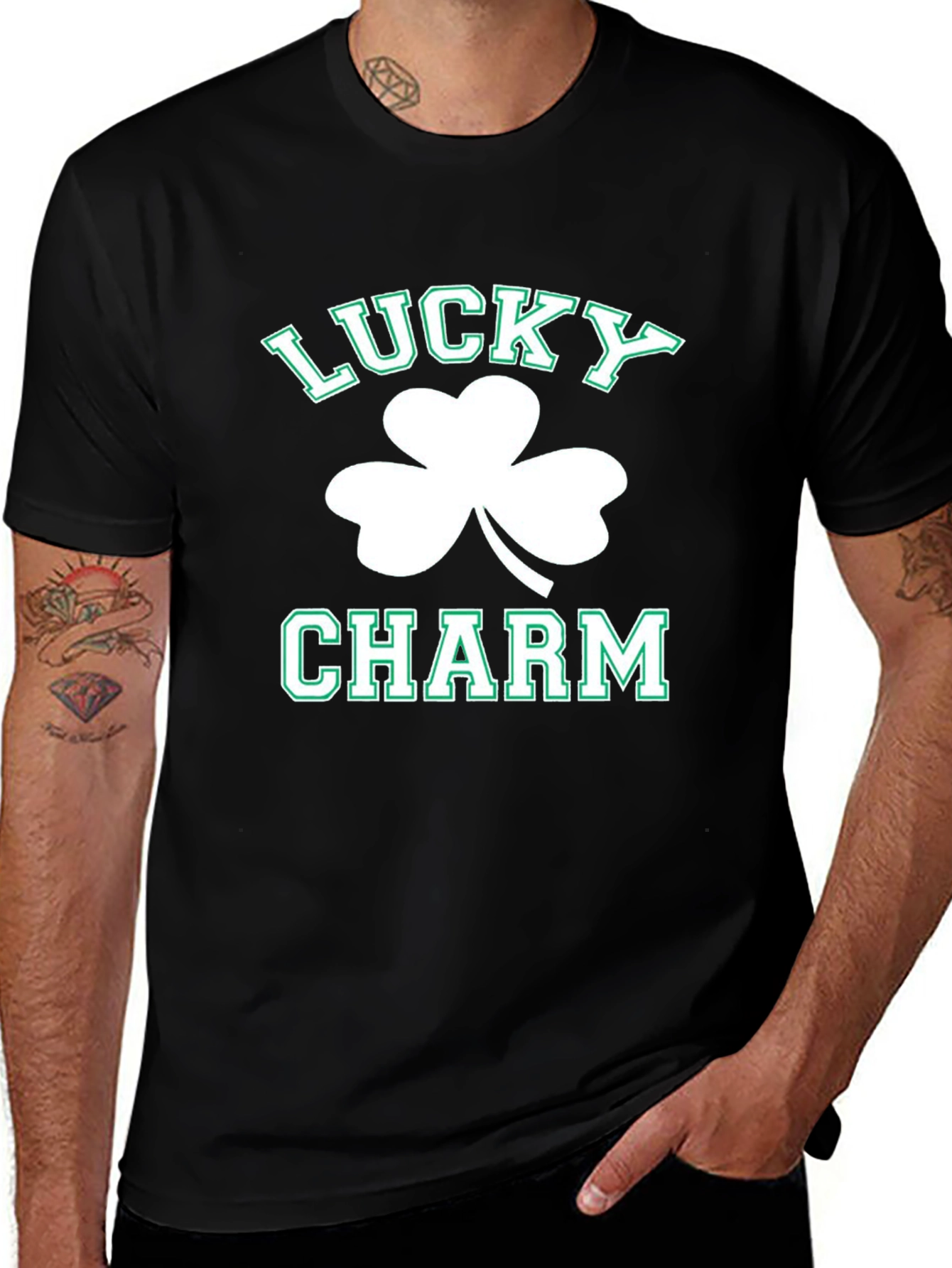 Lucky Charm St. Patrick's Day T-Shirt - Black