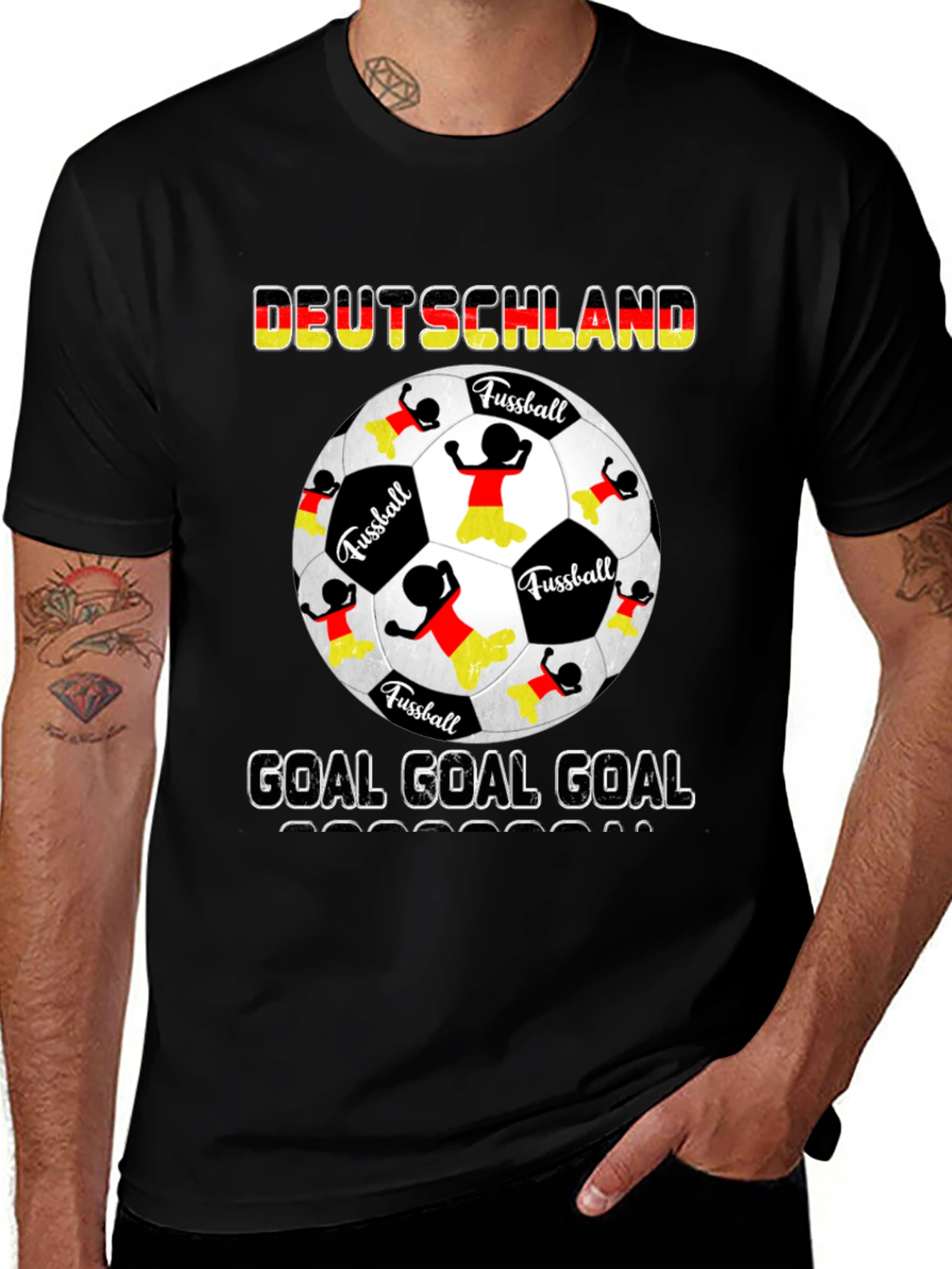 Variant 8 of Deutschland Soccer Fan T-Shirt