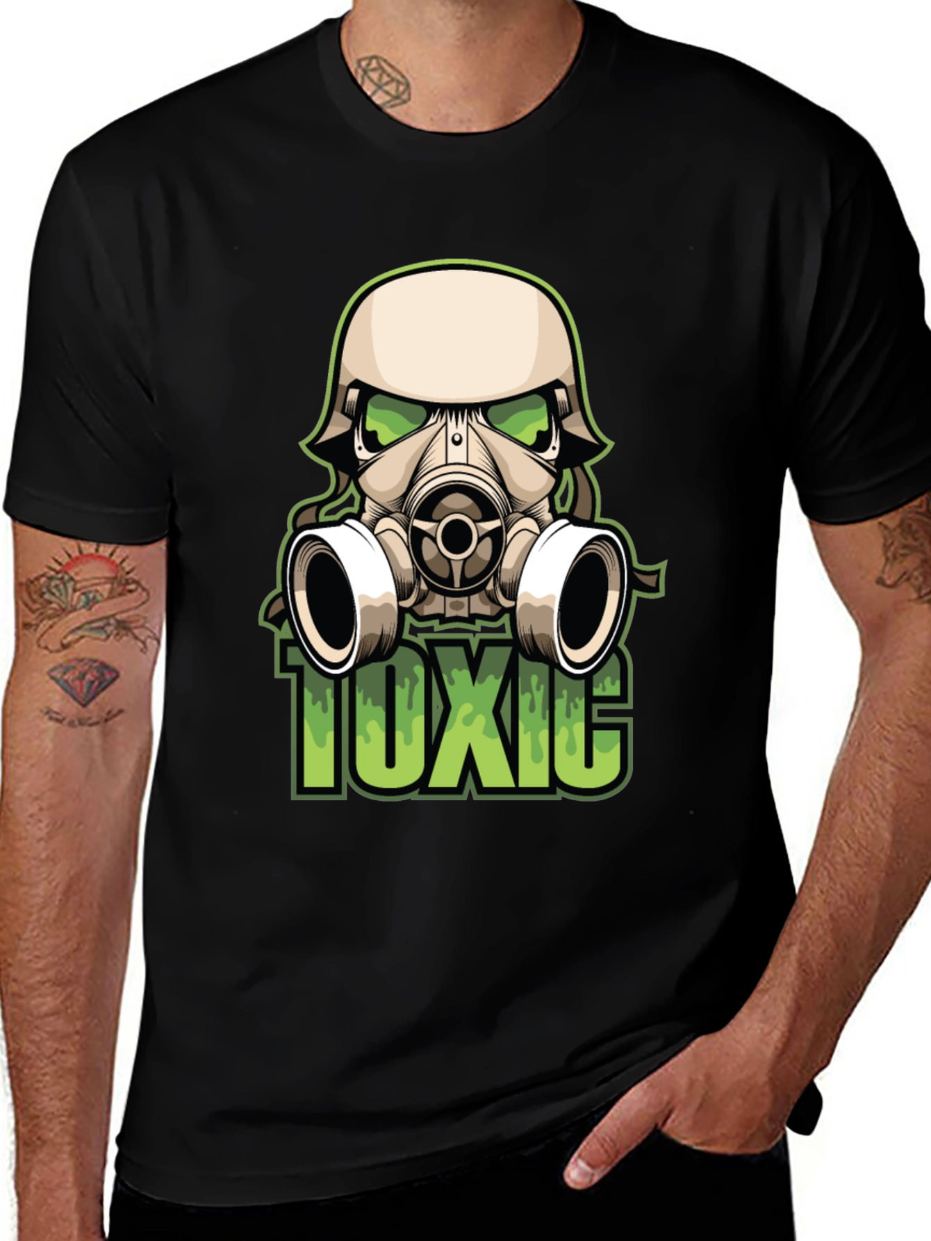Variant 14 of Toxic Gas Mask Graphic Tee