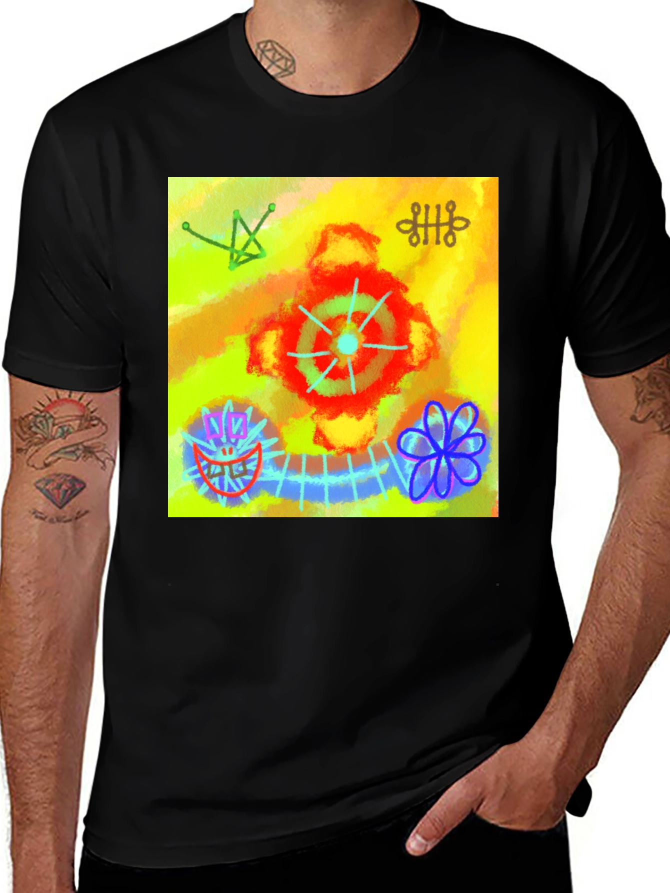Variant 28 of Abstract Art Graphic Tee - Unique Design