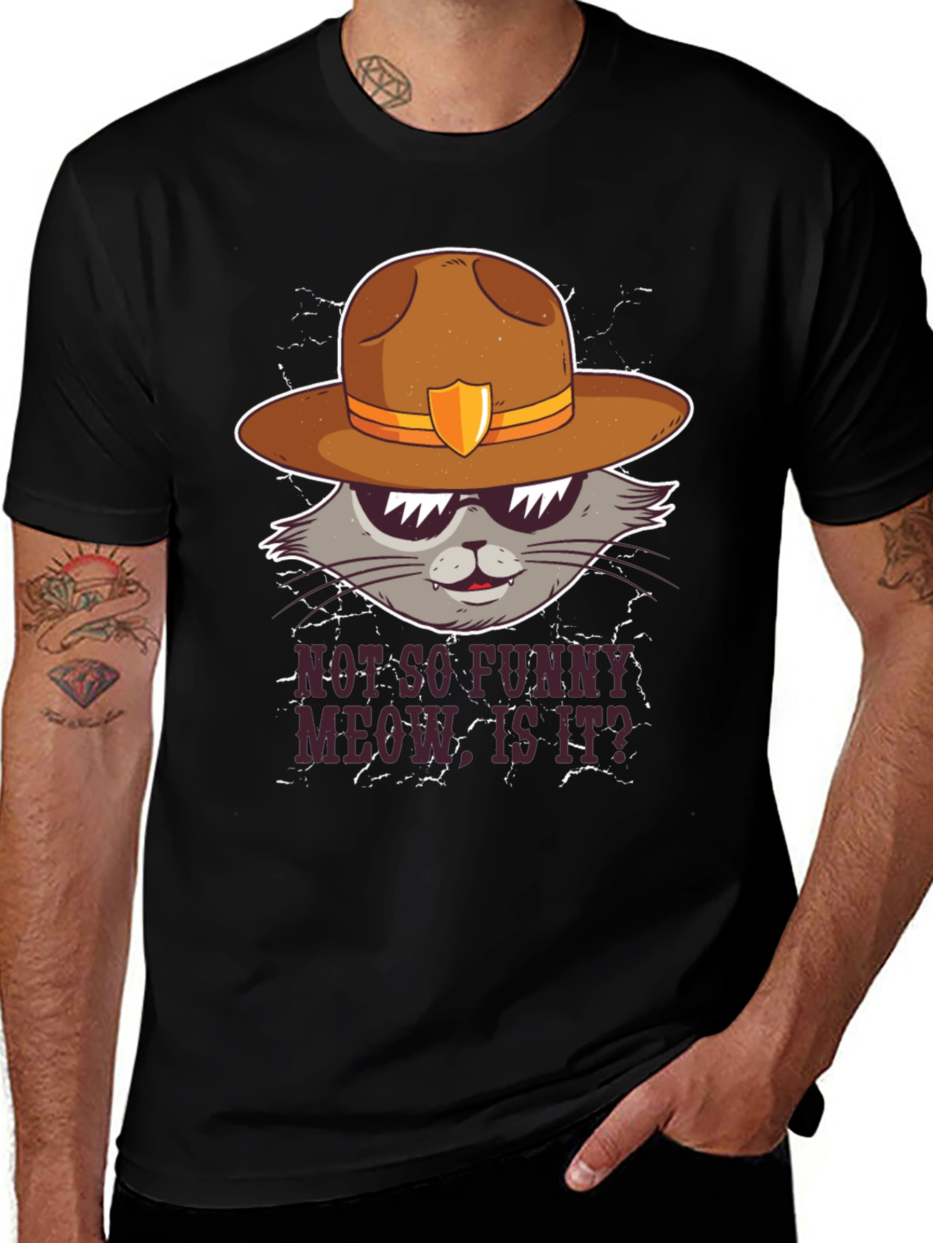 Variant 7 of Funny Cat Ranger T-Shirt
