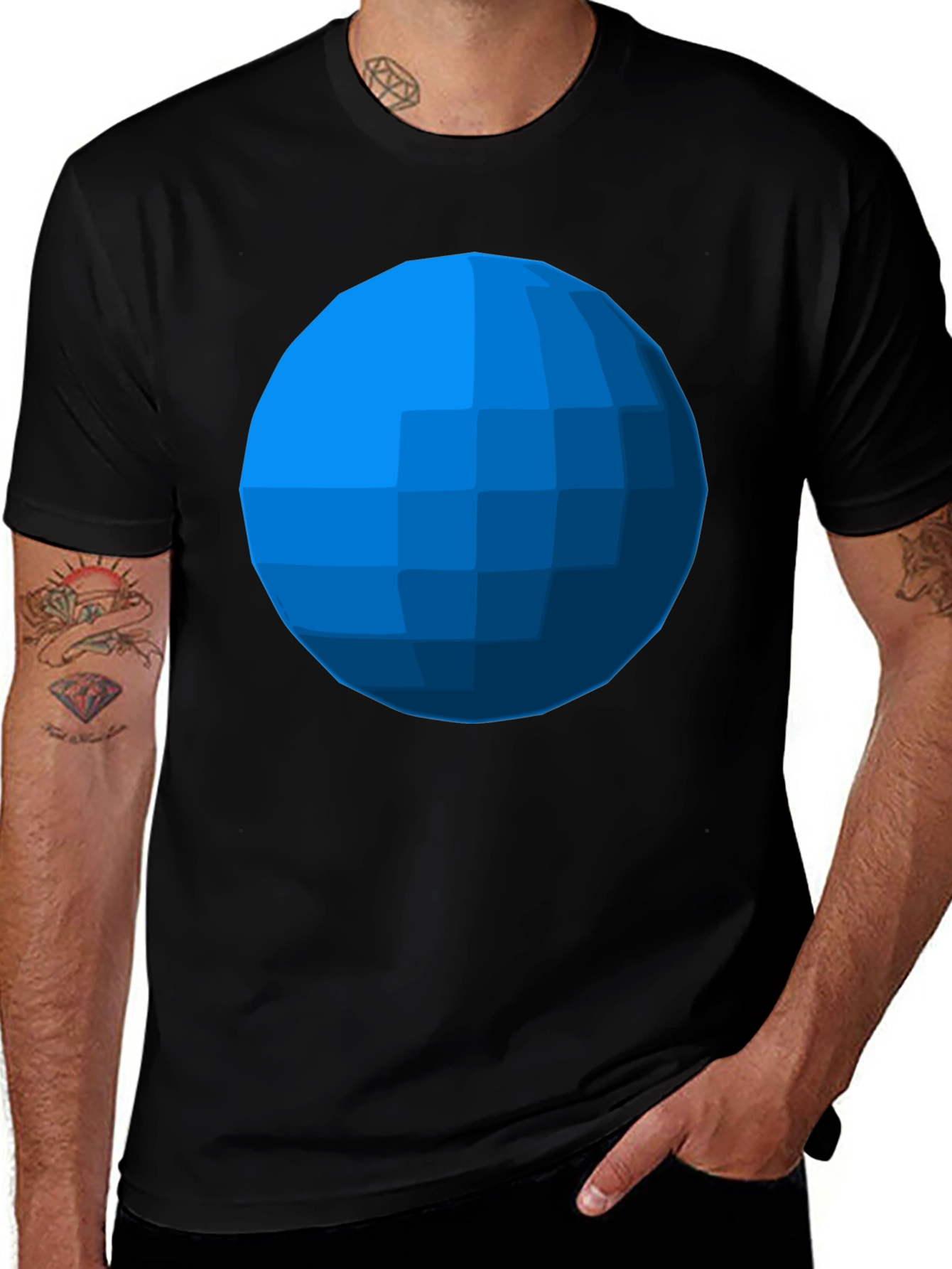 Variant 7 of Geometric Sphere Graphic Tee - Modern Design