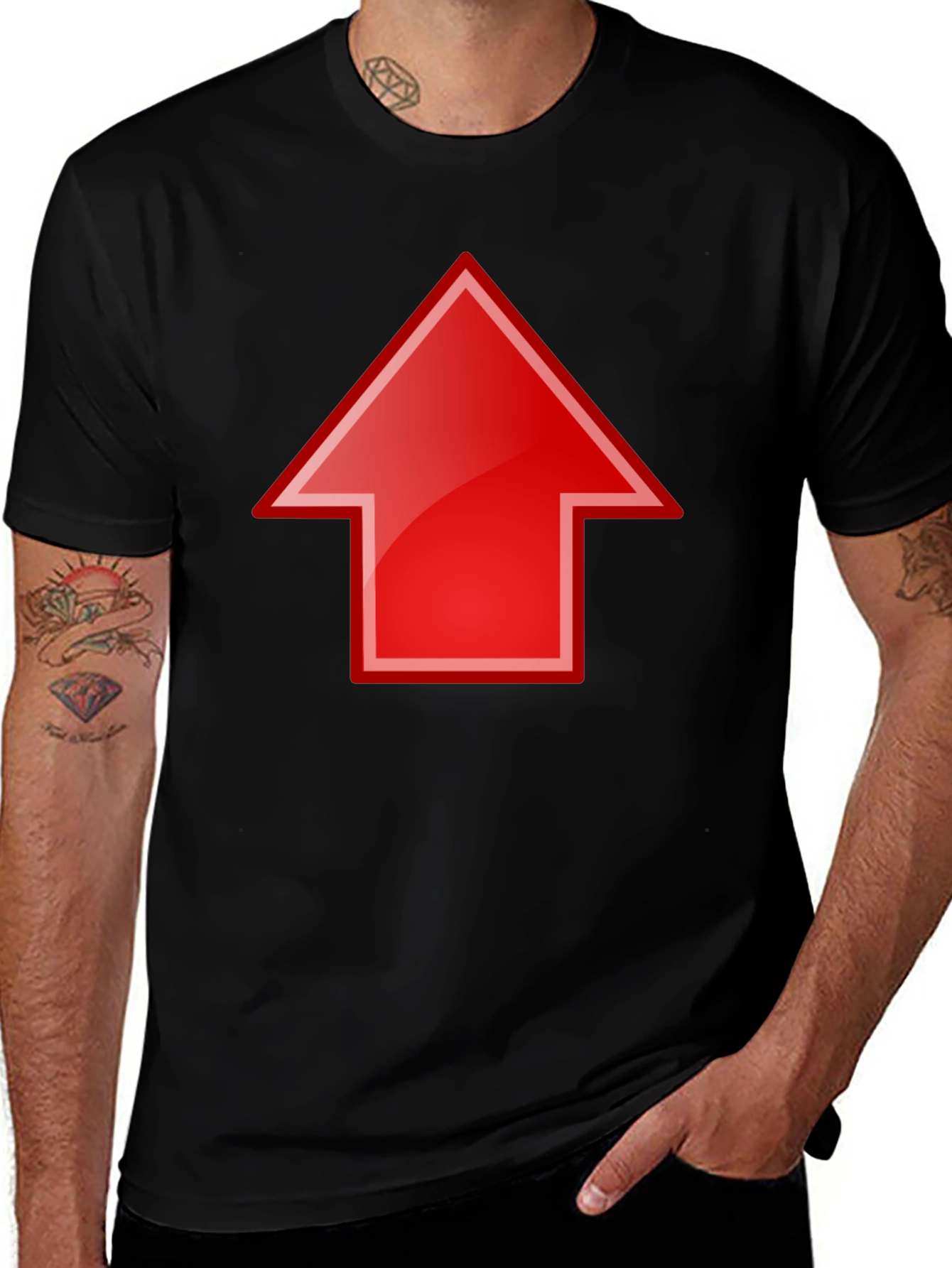 Variant 20 of Upvote Graphic Tee - Red Arrow T-Shirt