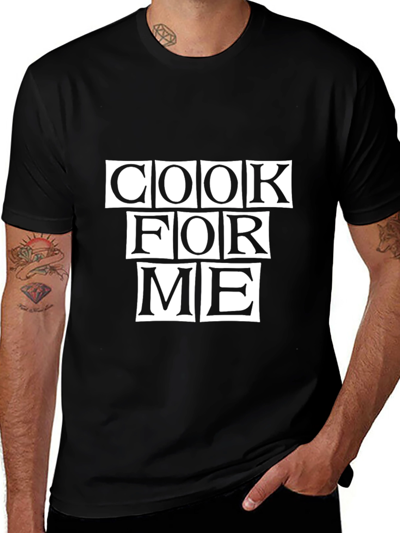 Variant 28 of Cook For Me Black Graphic T-Shirt