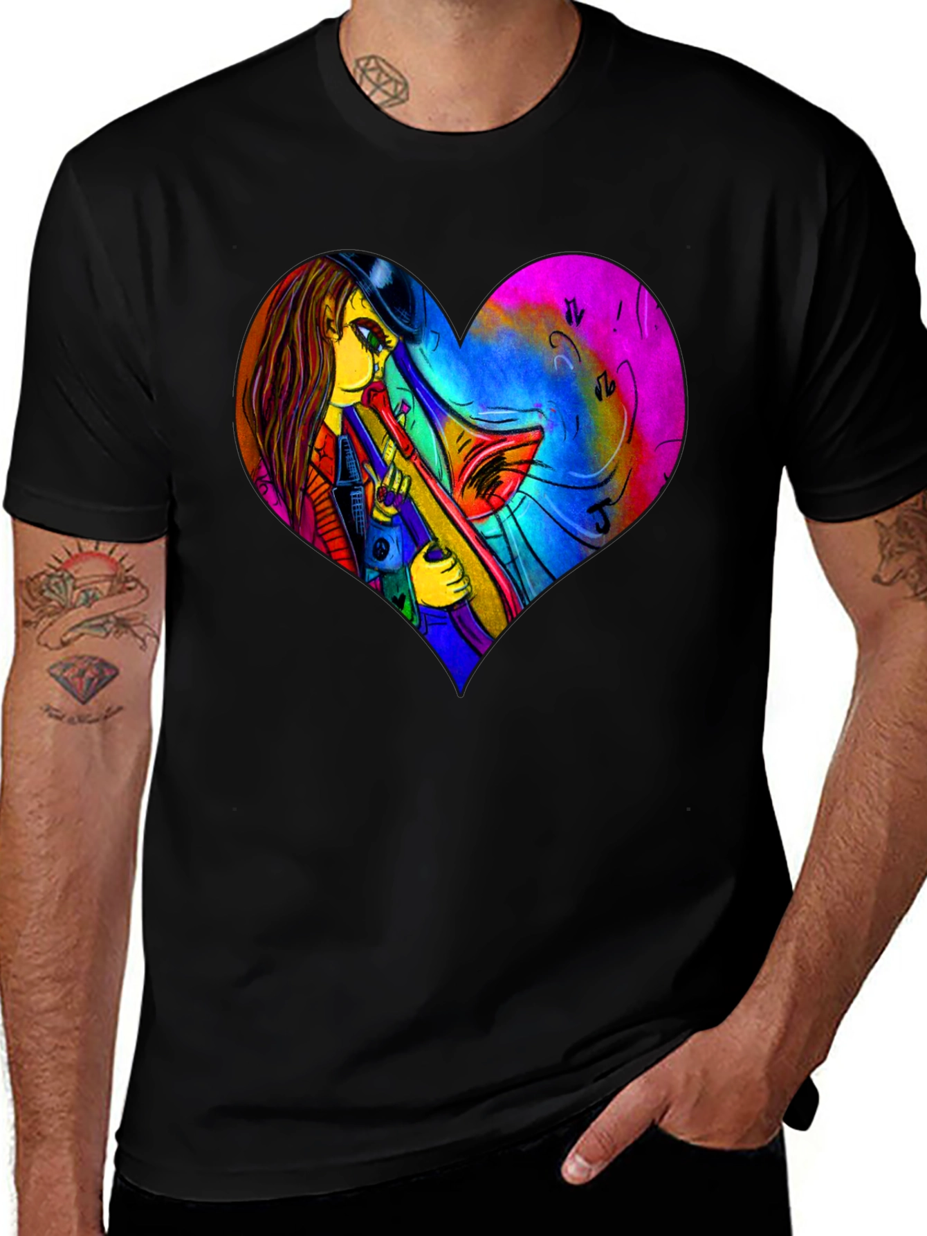 Variant 16 of Music Lover's Heart T-Shirt