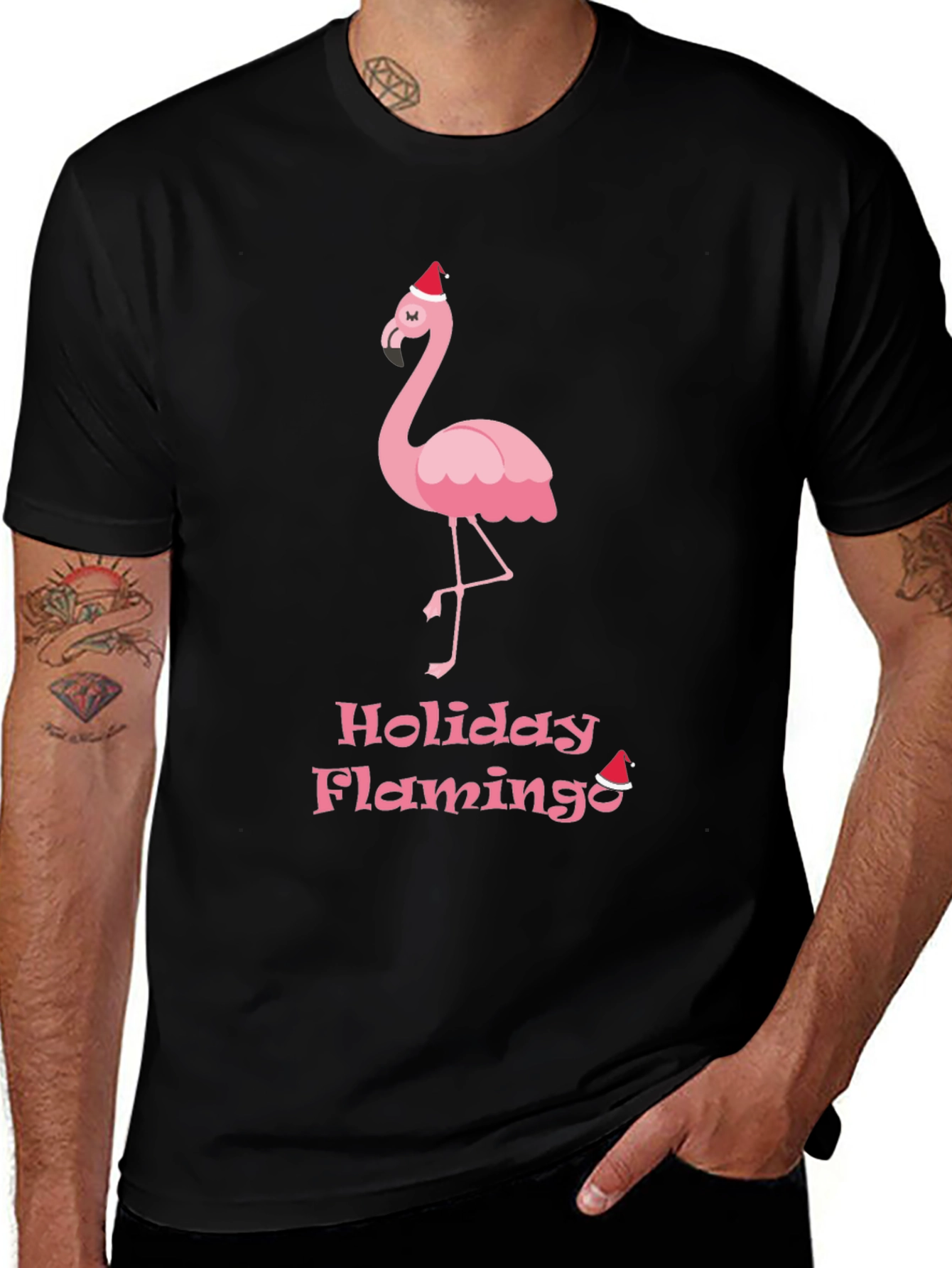 Variant 19 of Holiday Flamingo Graphic Tee